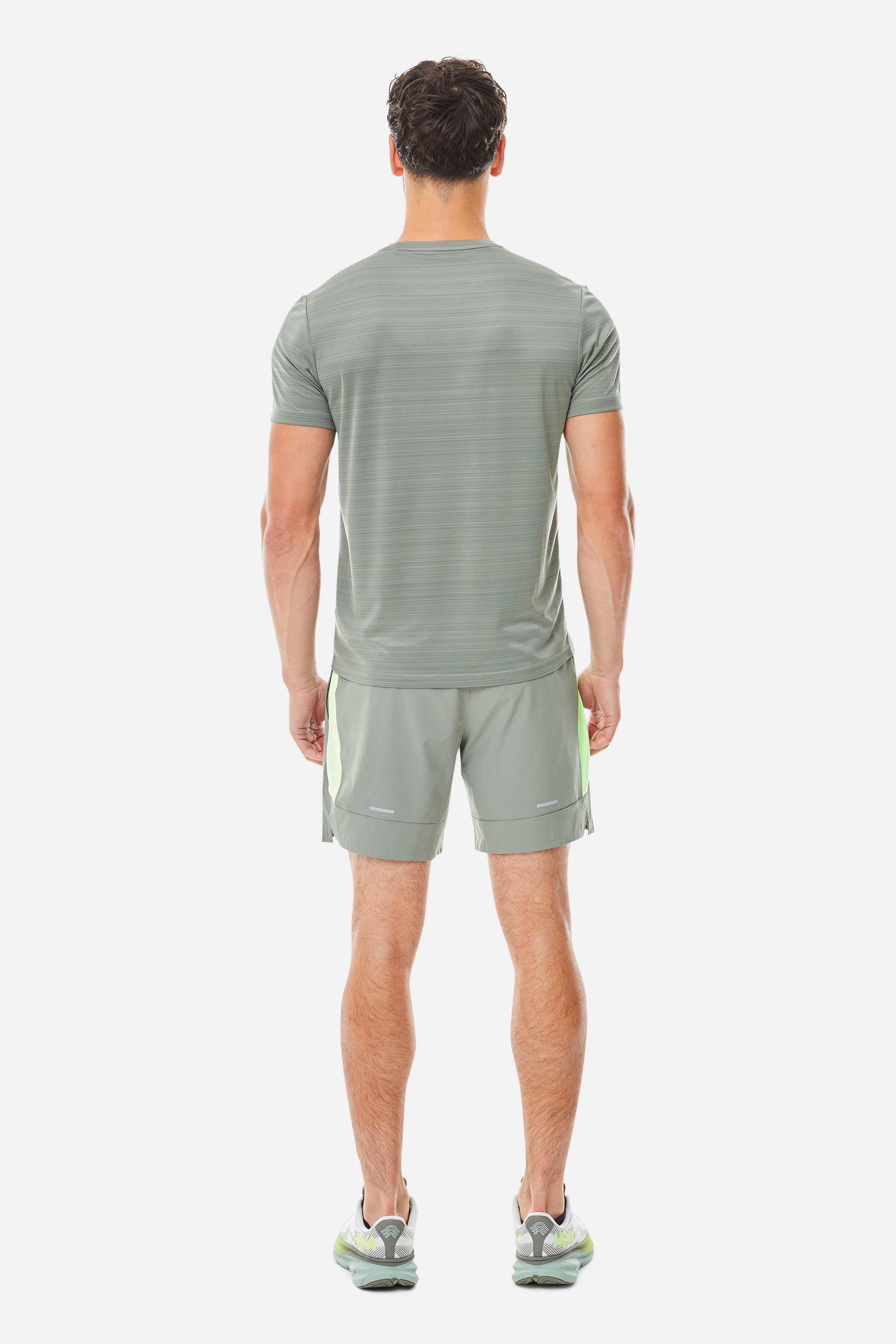 Crest 2.0 Tee - Pine Dust/Neon Lime