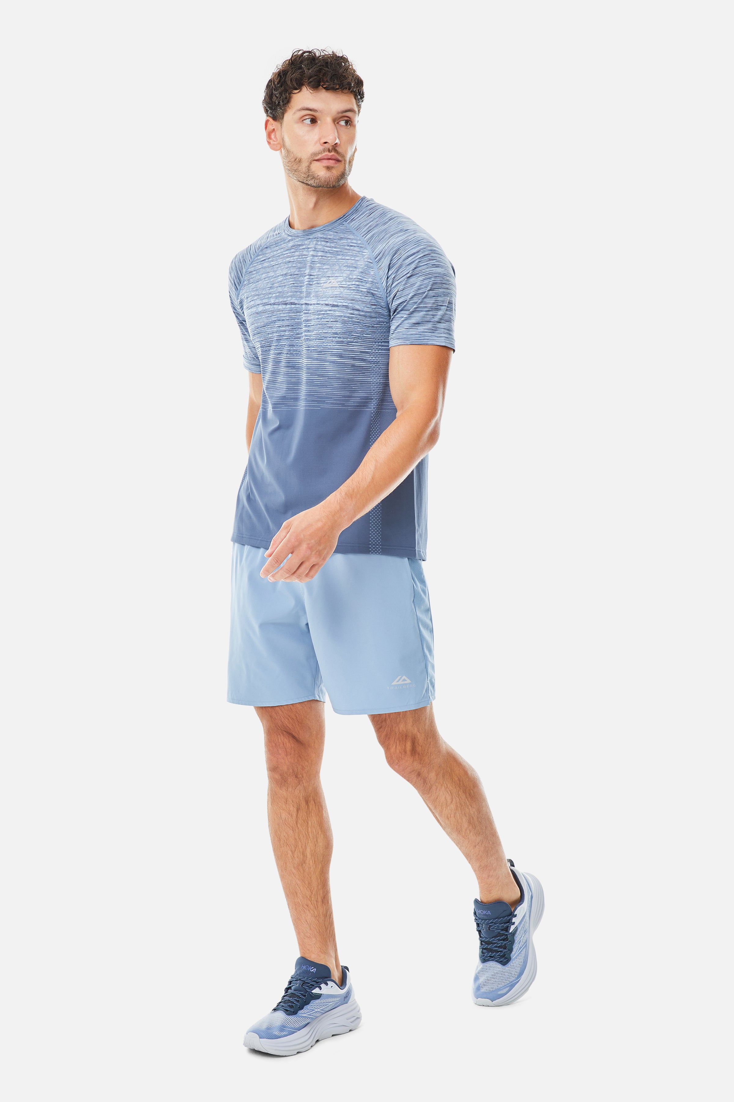 Stride Seamless Tee - Breeze/Washed Indigo/Blue Frost/Eclipse Blue