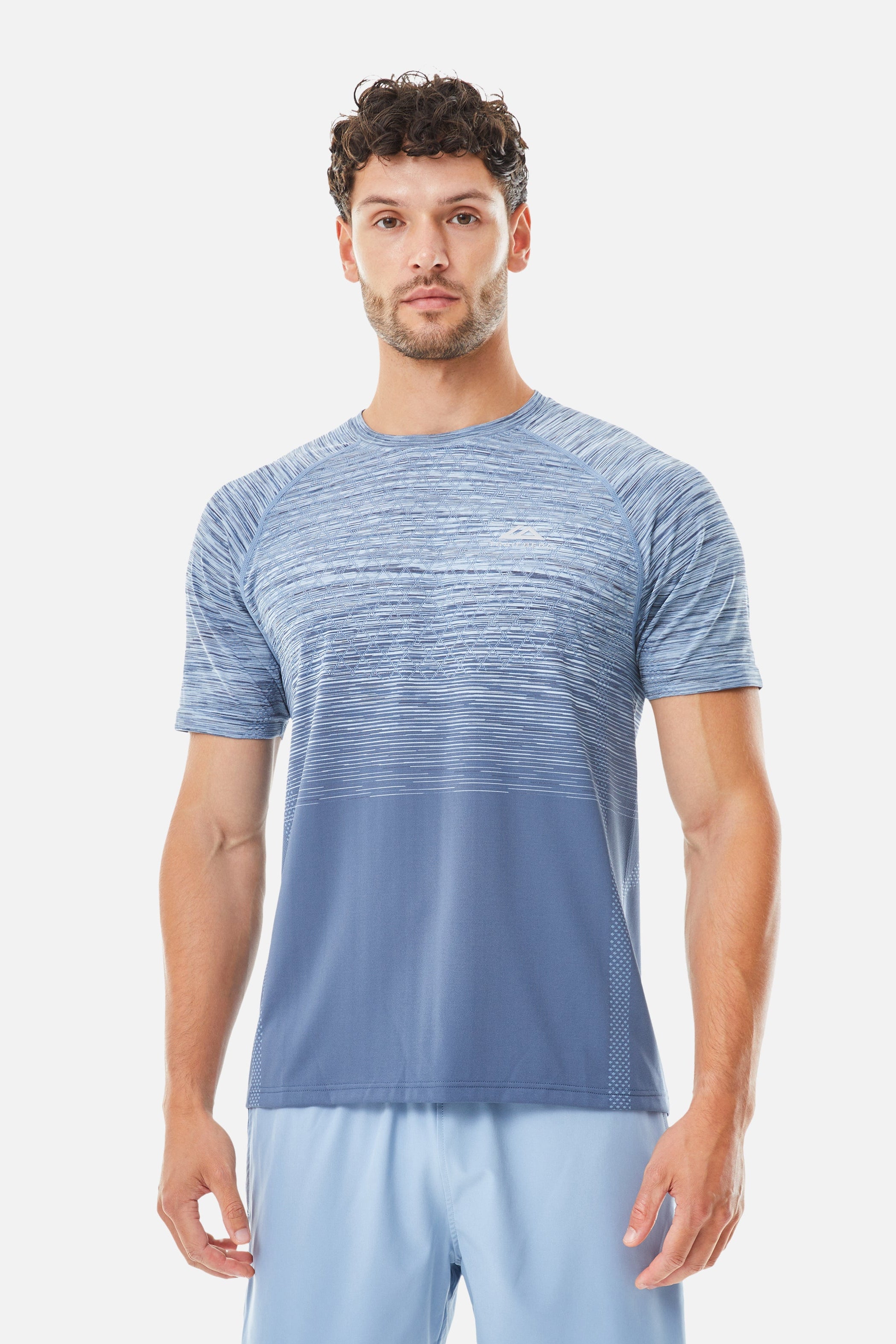 Stride Seamless Tee - Breeze/Washed Indigo/Blue Frost/Eclipse Blue