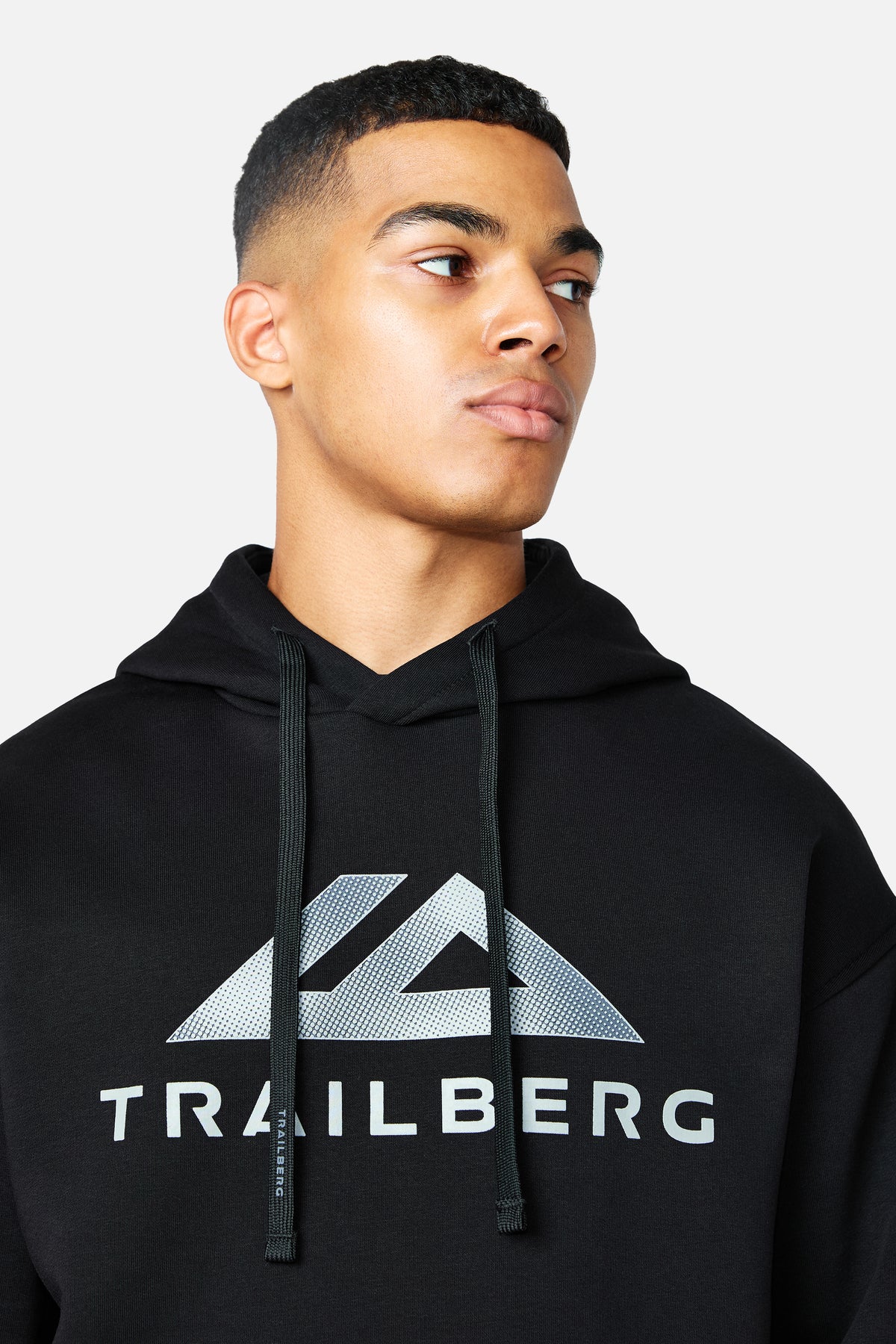 Dot Logo Hood - Black