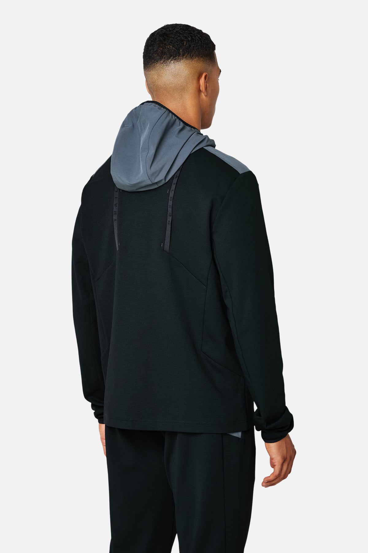 Triathlon Ultra Fleece Zip Hood - Black/Graphite Grey