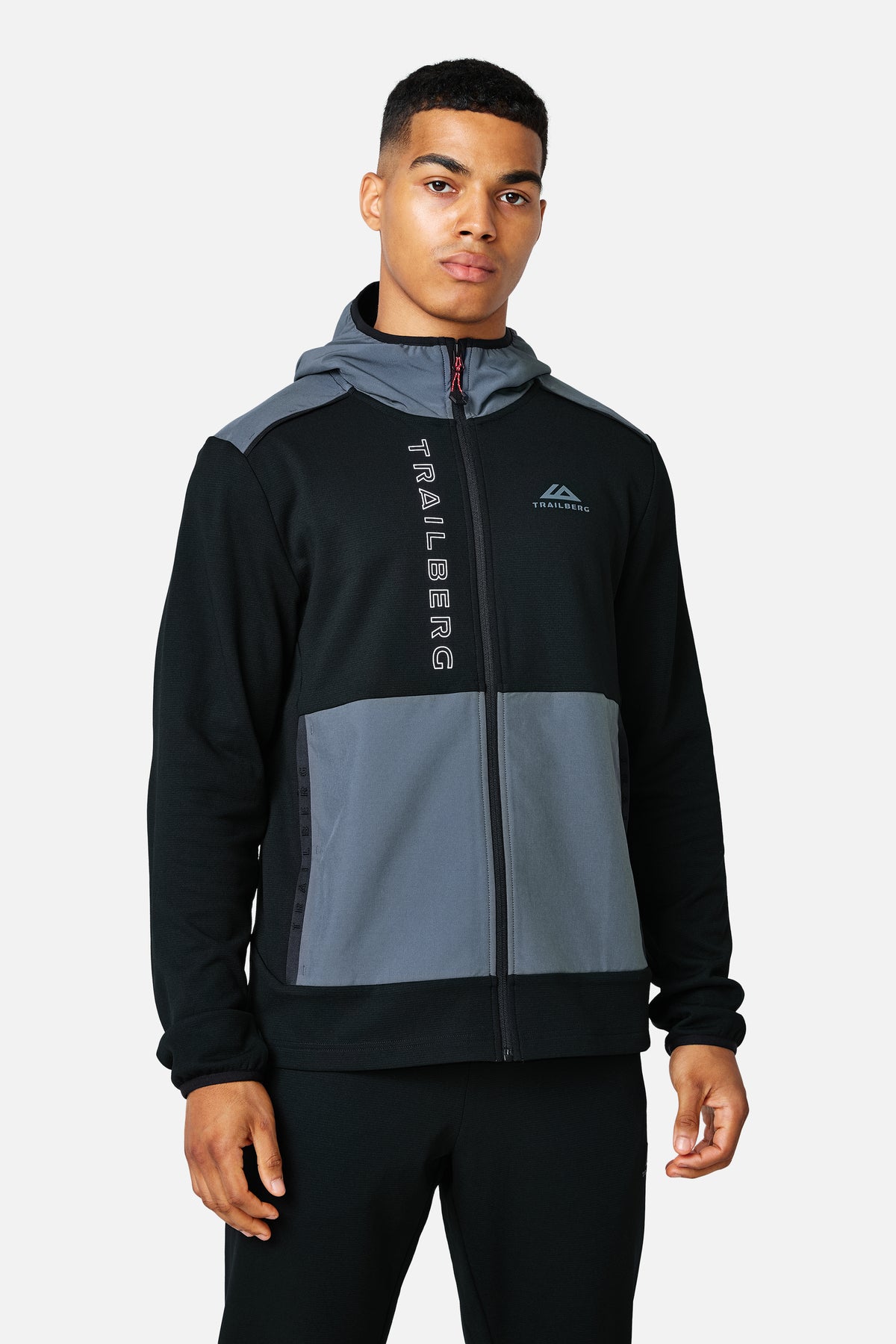 Triathlon Ultra Fleece Zip Hood - Black/Graphite Grey