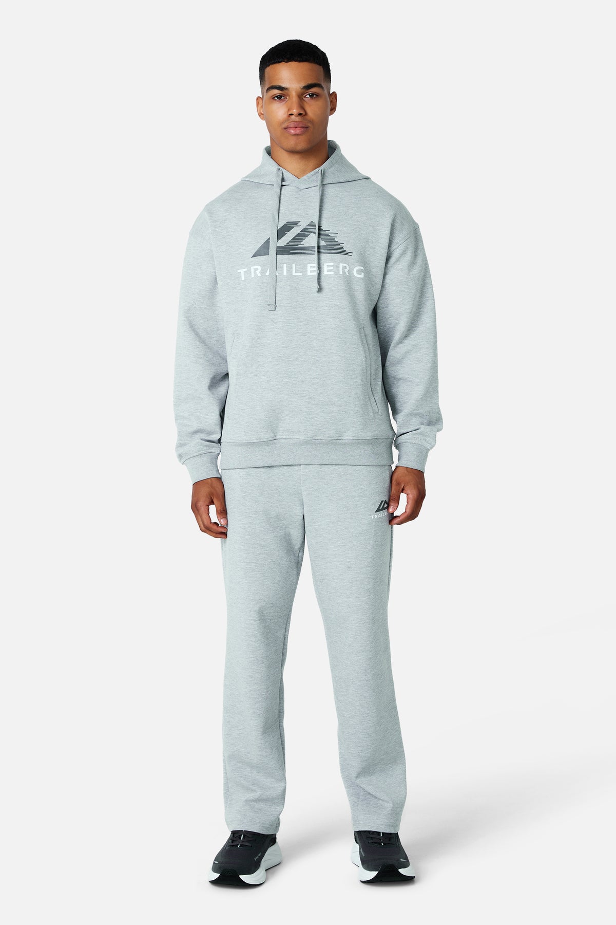 Glitch Logo Tracksuit - Grey Marl