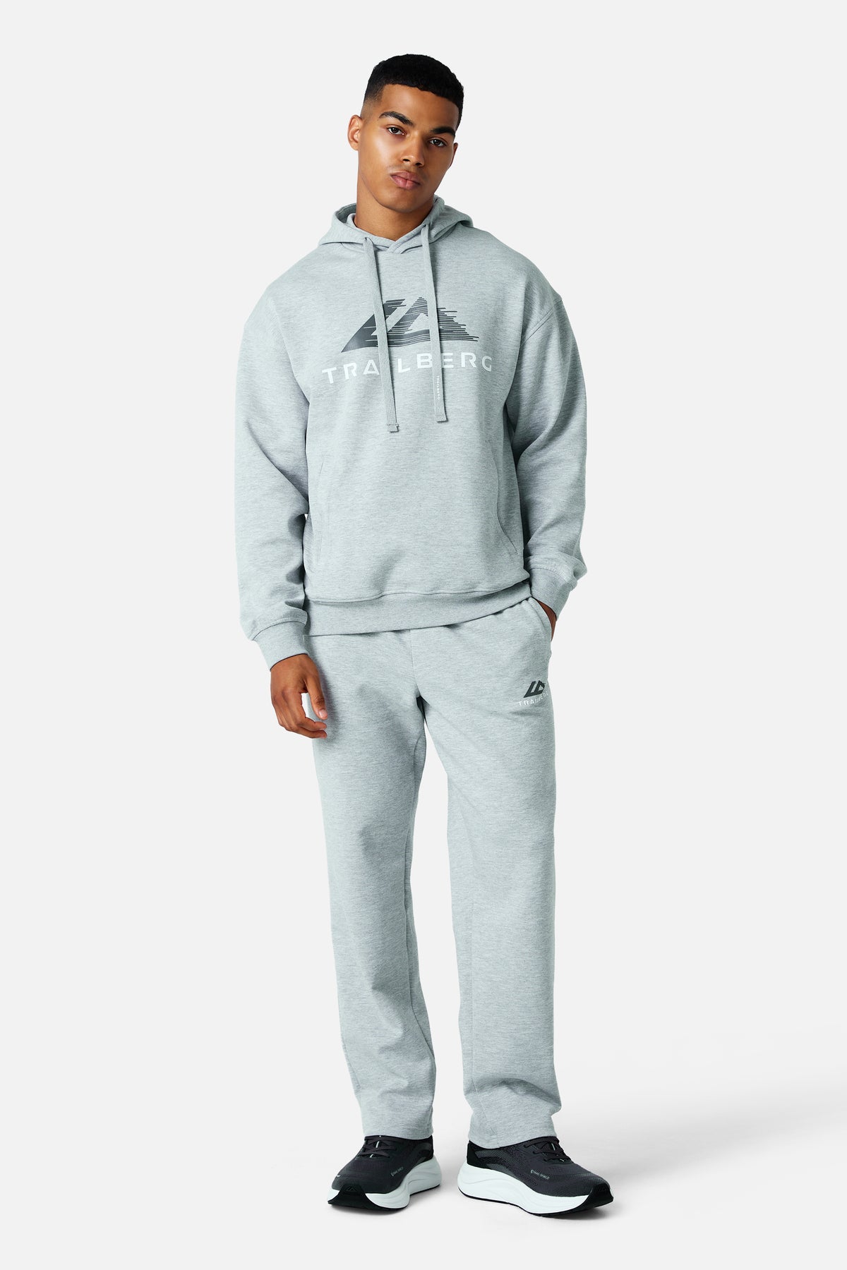 Glitch Logo Tracksuit - Grey Marl