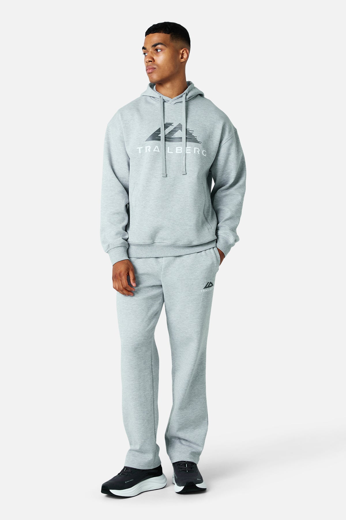 Glitch Logo Tracksuit - Grey Marl