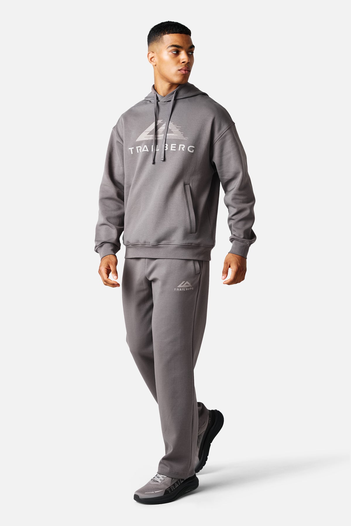 Glitch Logo Jogger - Iron Smoke