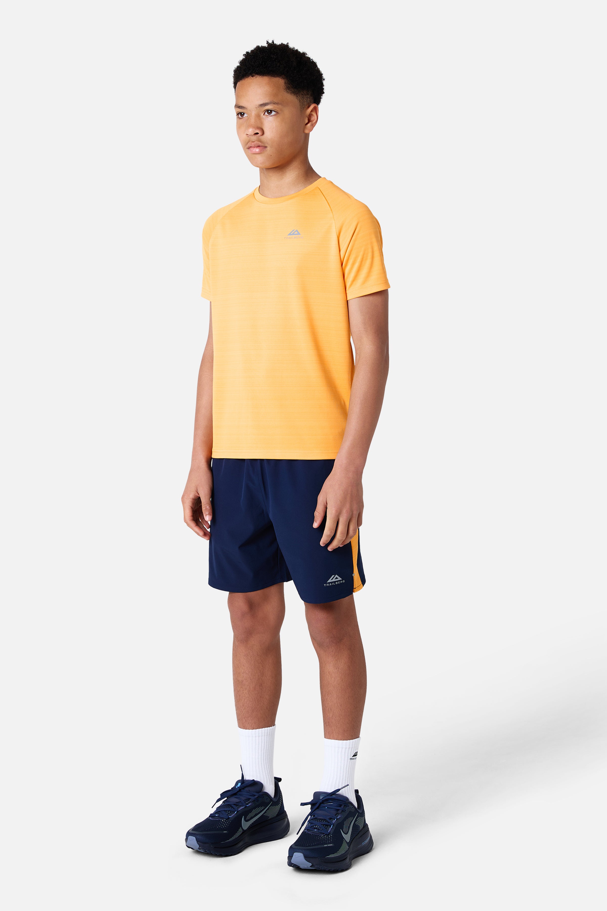Boys Cloud 2.0 Short - Navy Blue/Orange Glow