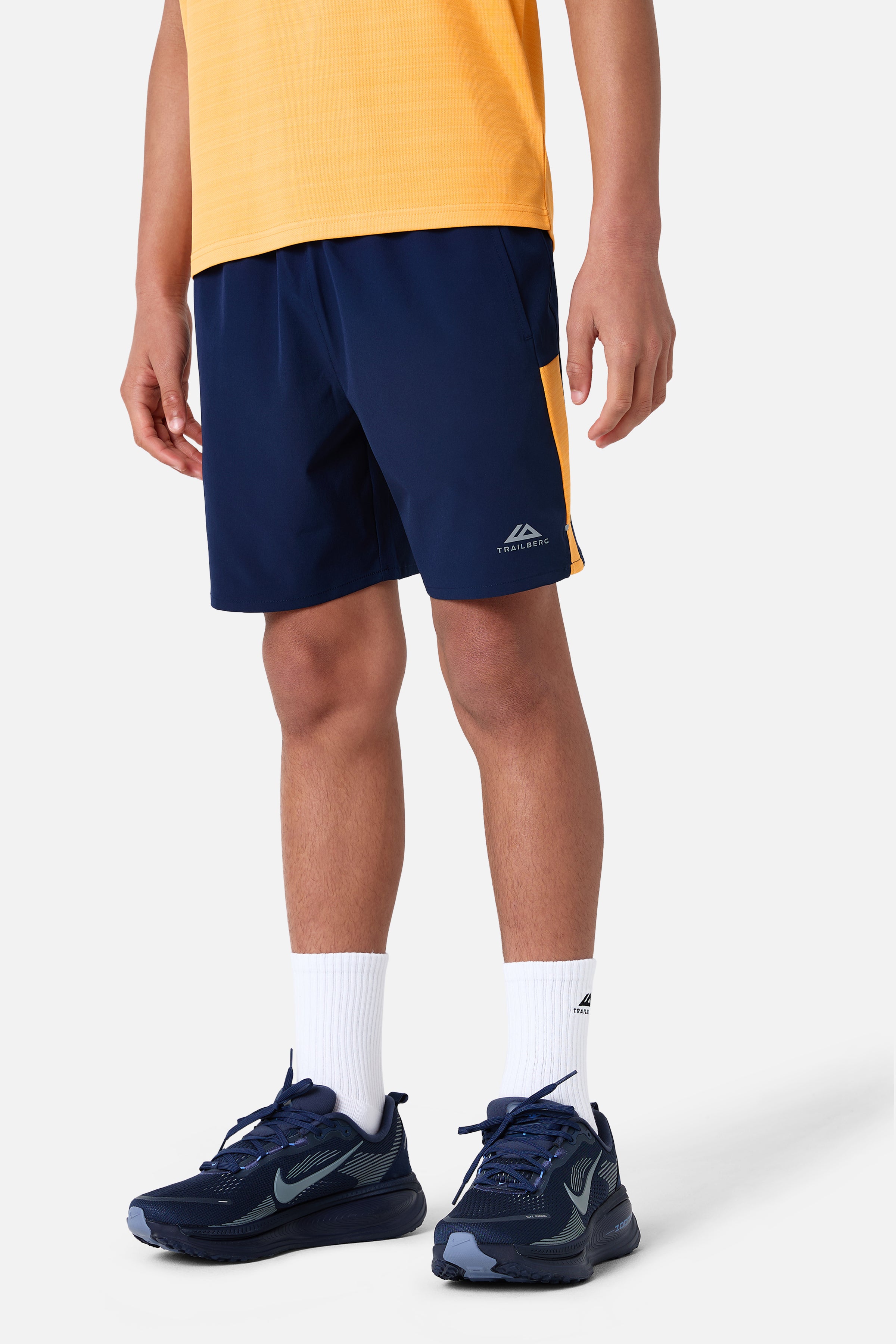 Boys Cloud 2.0 Short - Navy Blue/Orange Glow