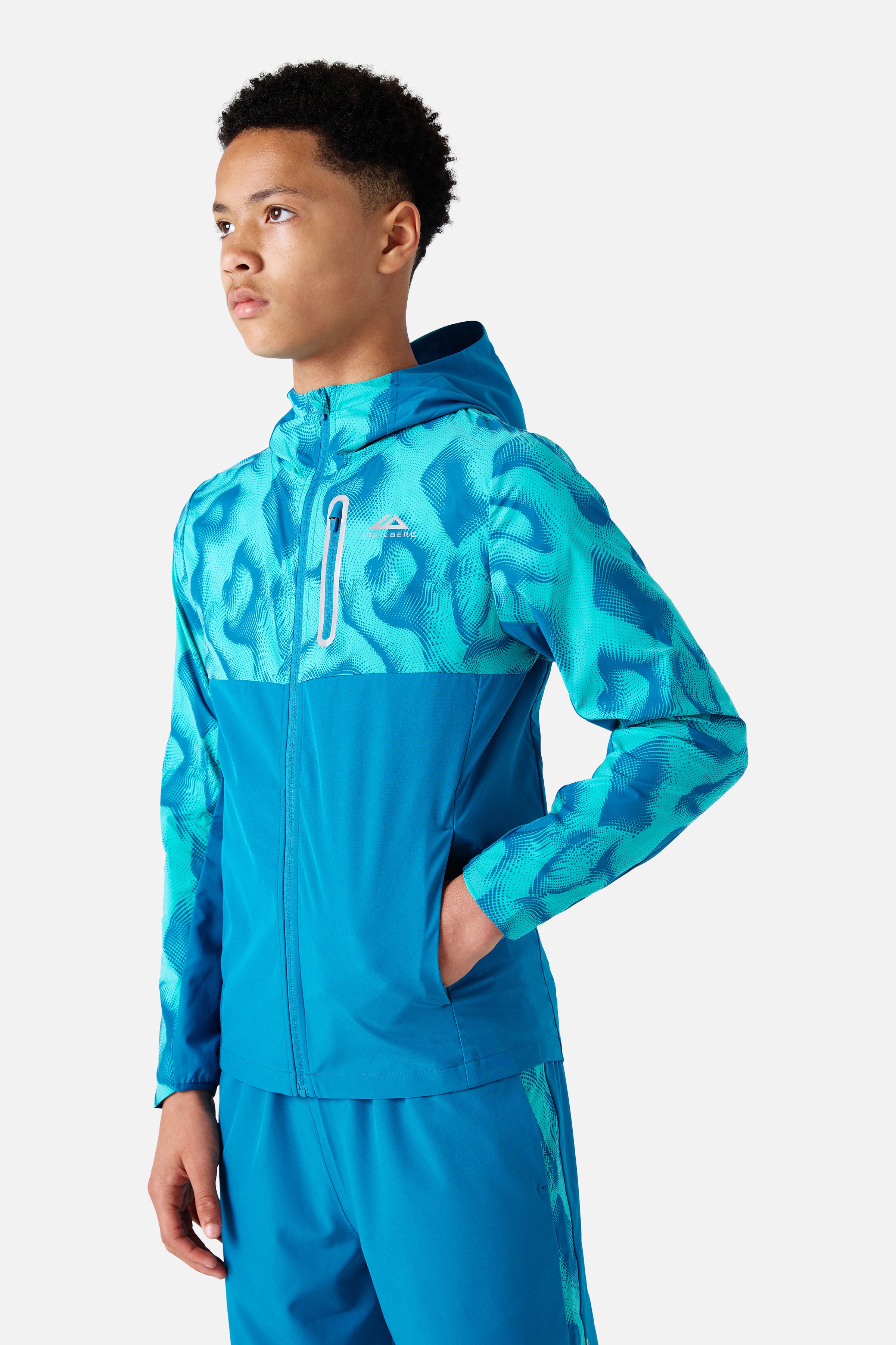 Boys Kinetic Windbreaker - Ocean Spray/Tropical Depths