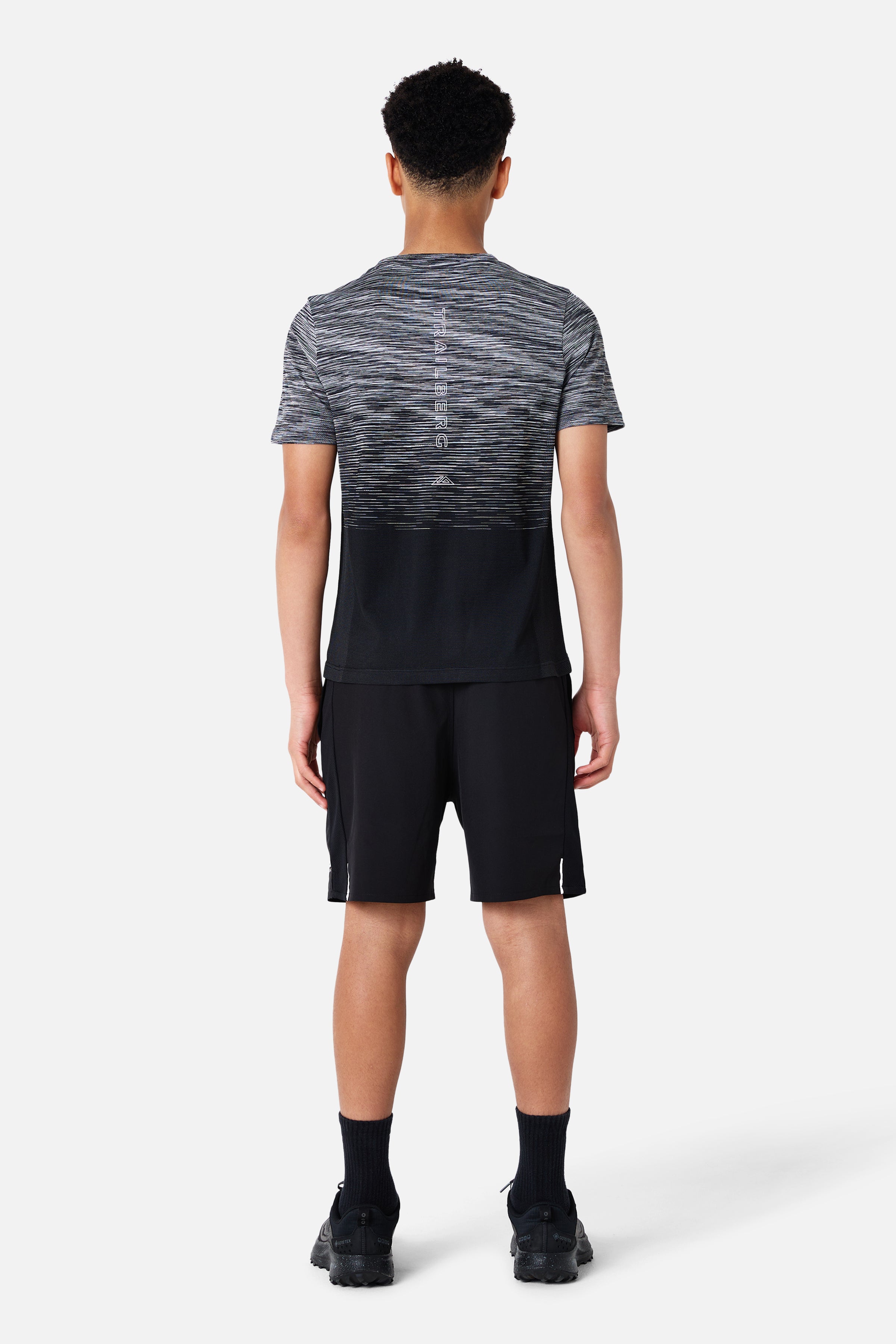 Boys Frequency Seamless Tee - Black/Storm Grey/Cloud Haze/Cosmic Pink
