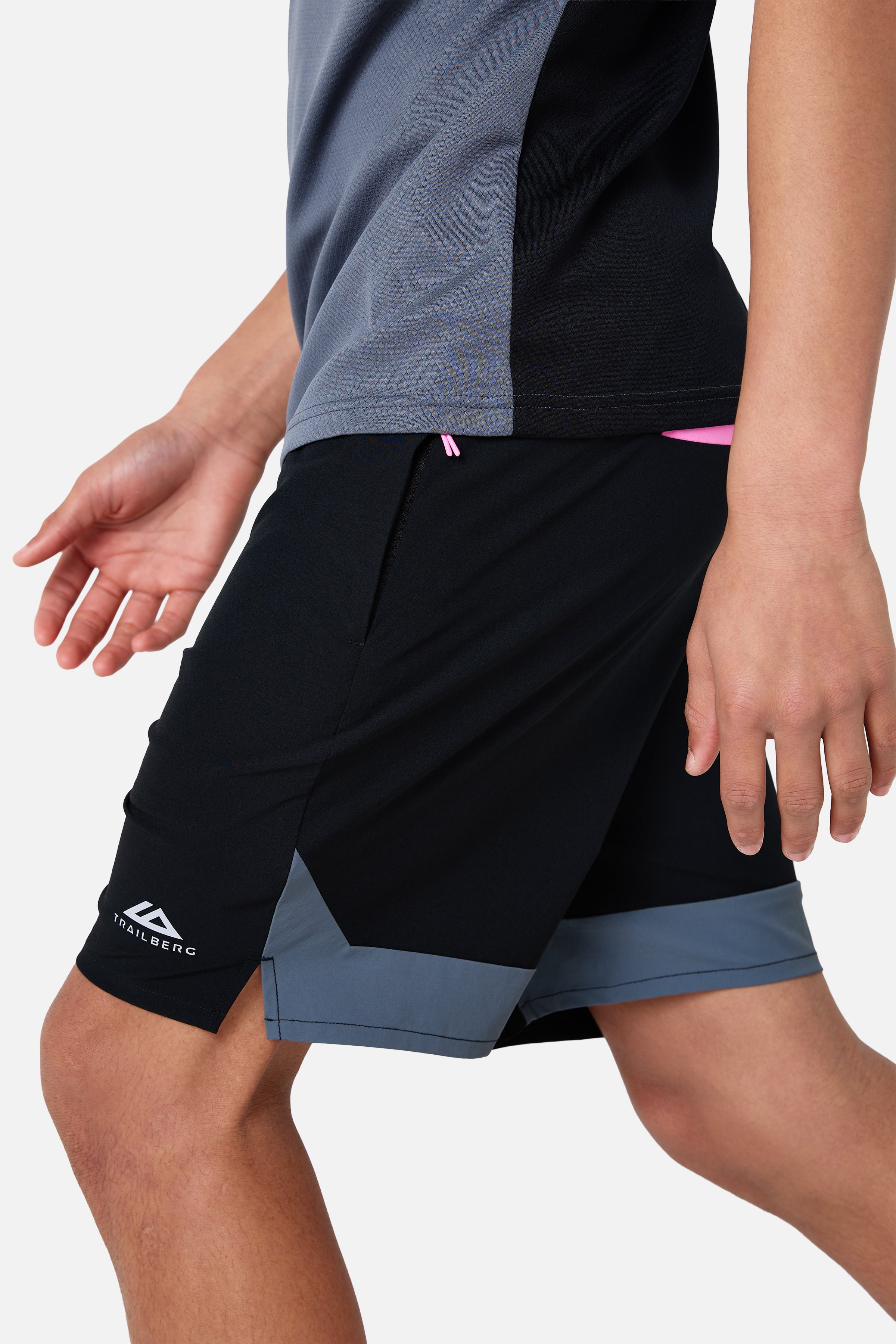 Boys Triathlon 4.0 Short - Black/Storm Grey/Cosmic Pink