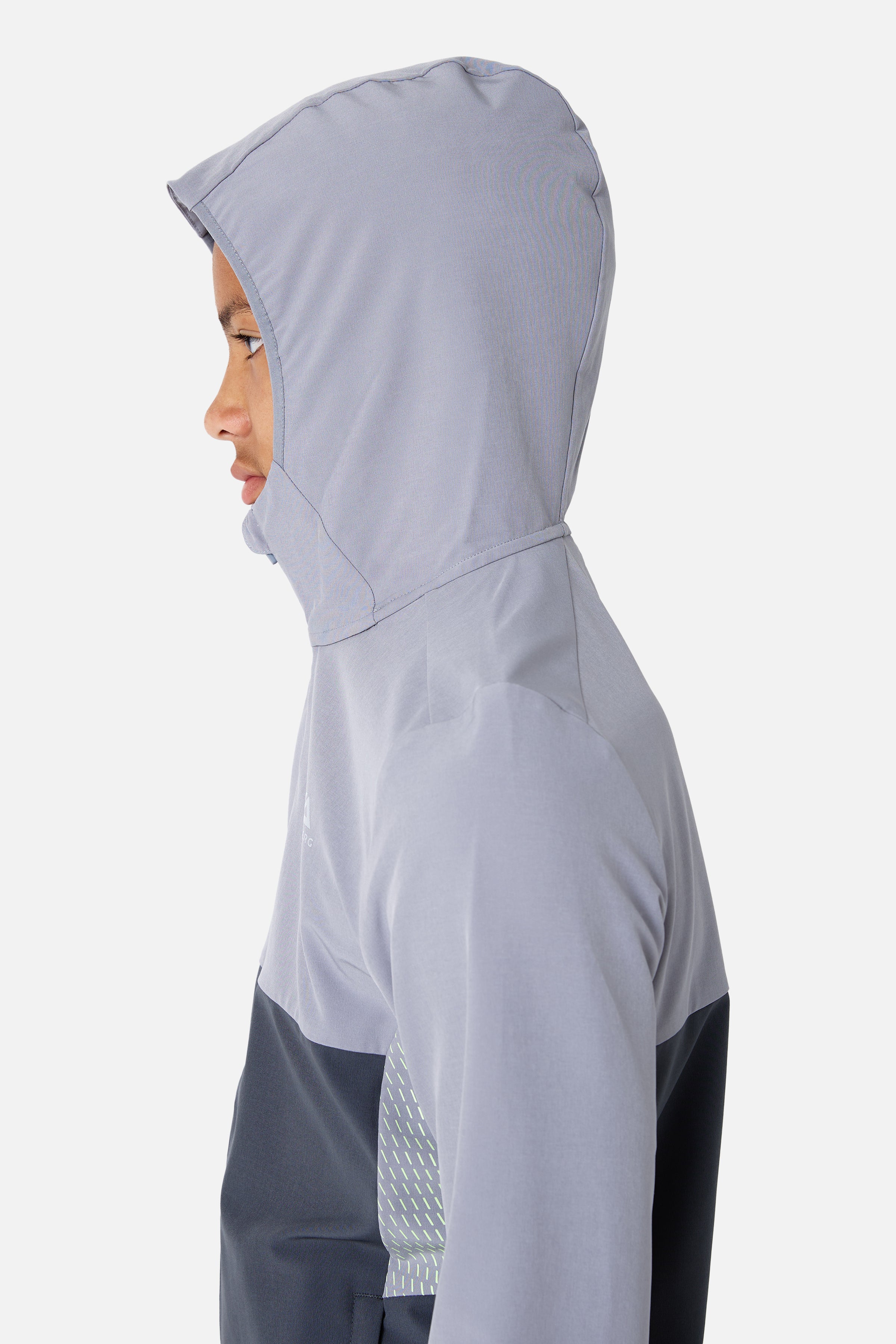 Boy Impact Woven Hood - Ash Grey/Lunar Grey/Aqua Gleam