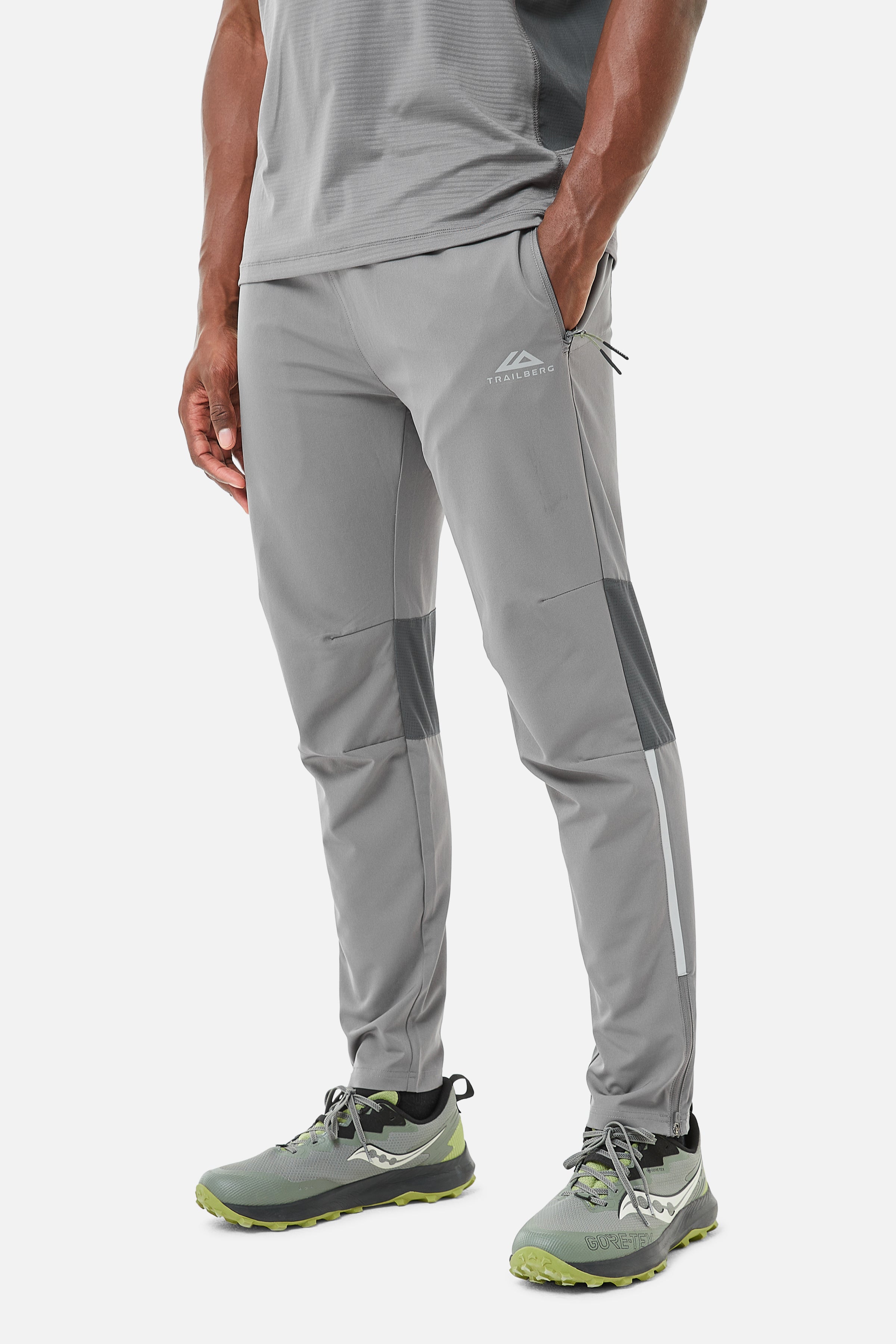 Tricolour Pant - Khaki/Grey