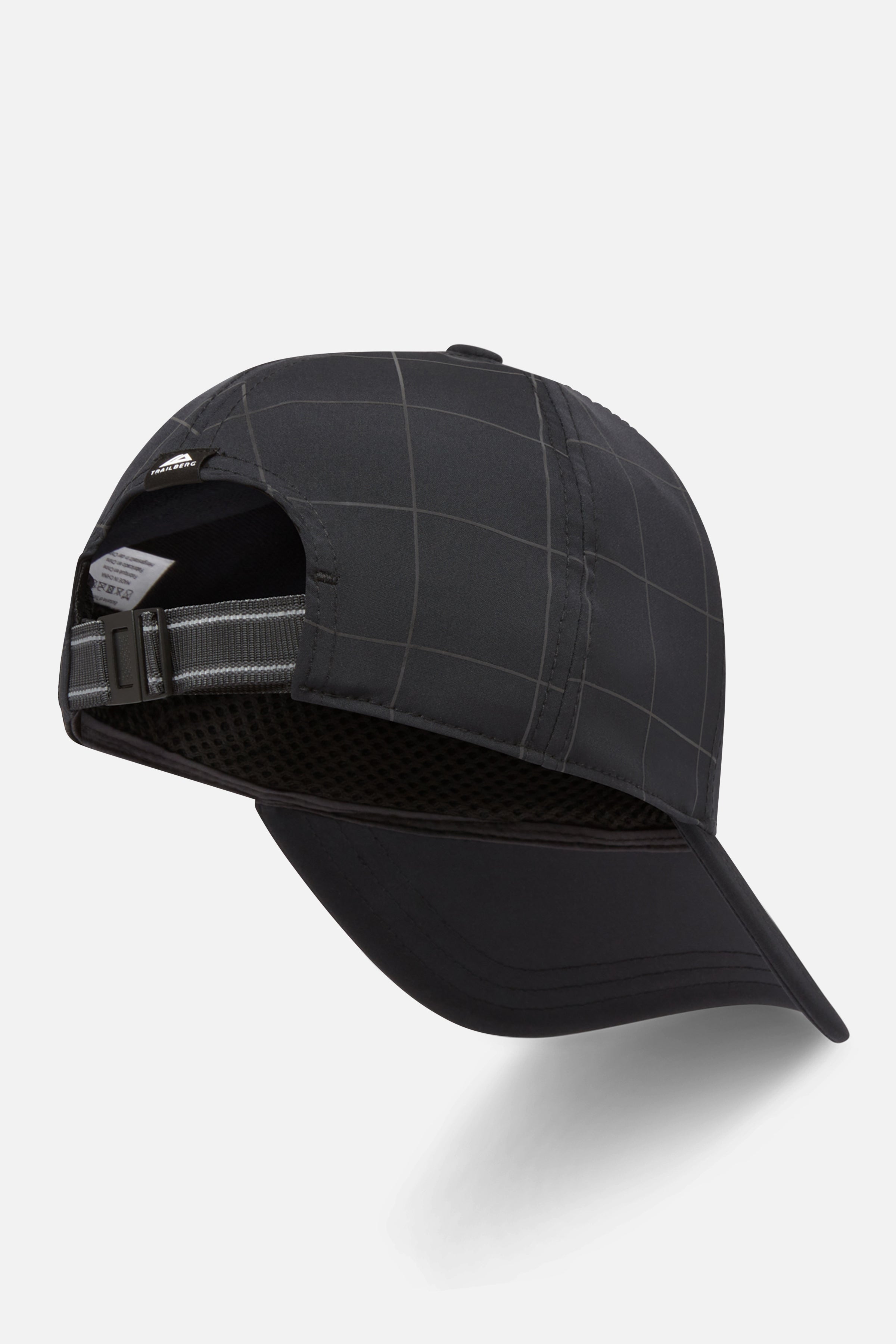 Reflective Grid 6 Panel Cap - Black