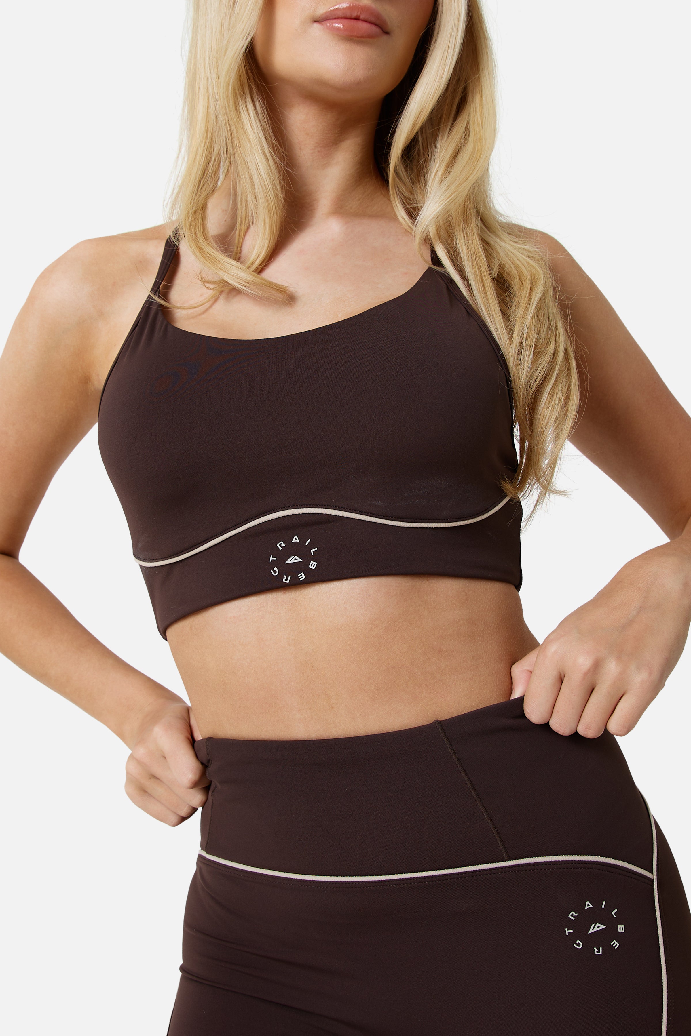 Womens Drift Bra and Short Set - Bitter Chocolate