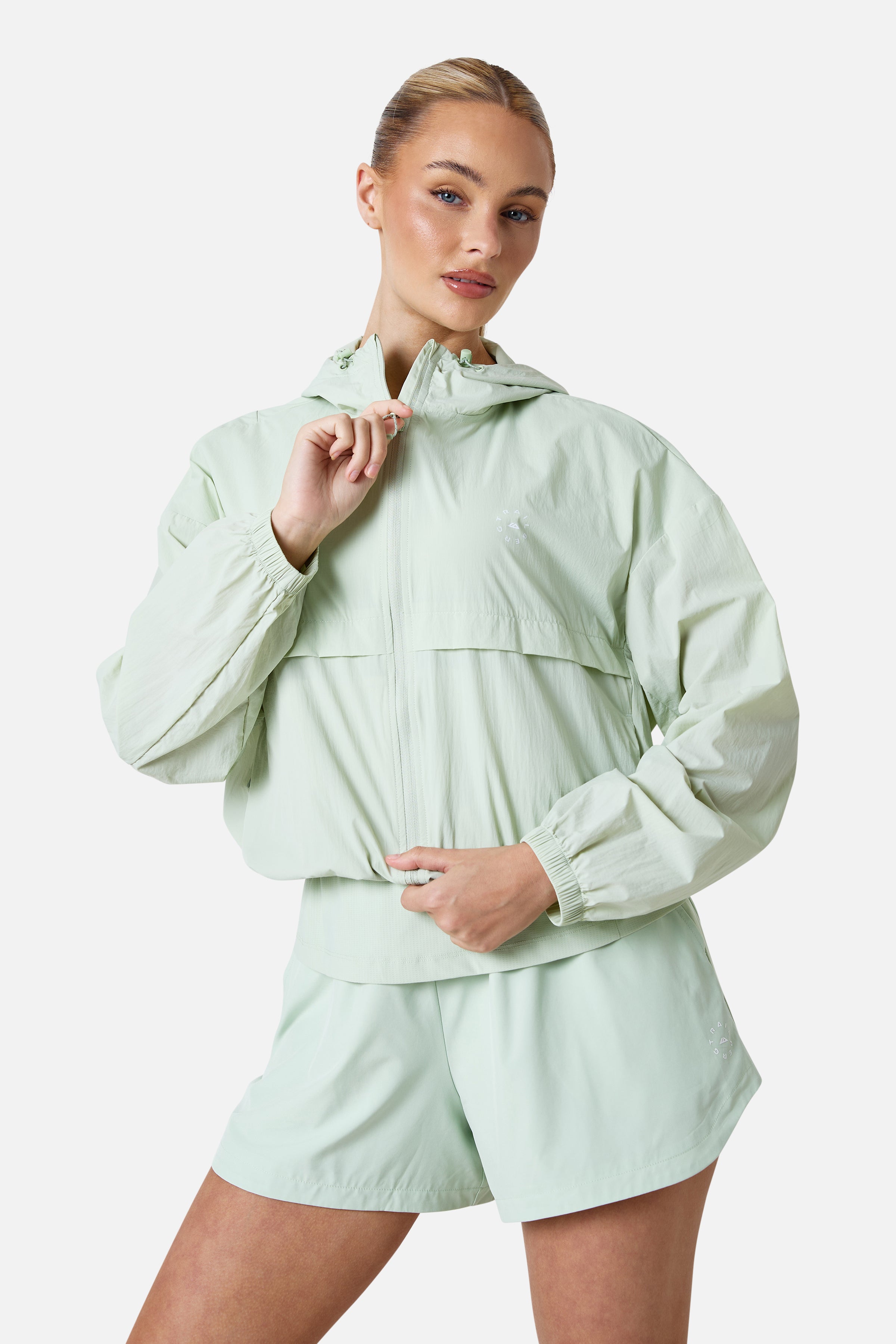 Womens Endura Running Windbreaker - Pistachio Cream