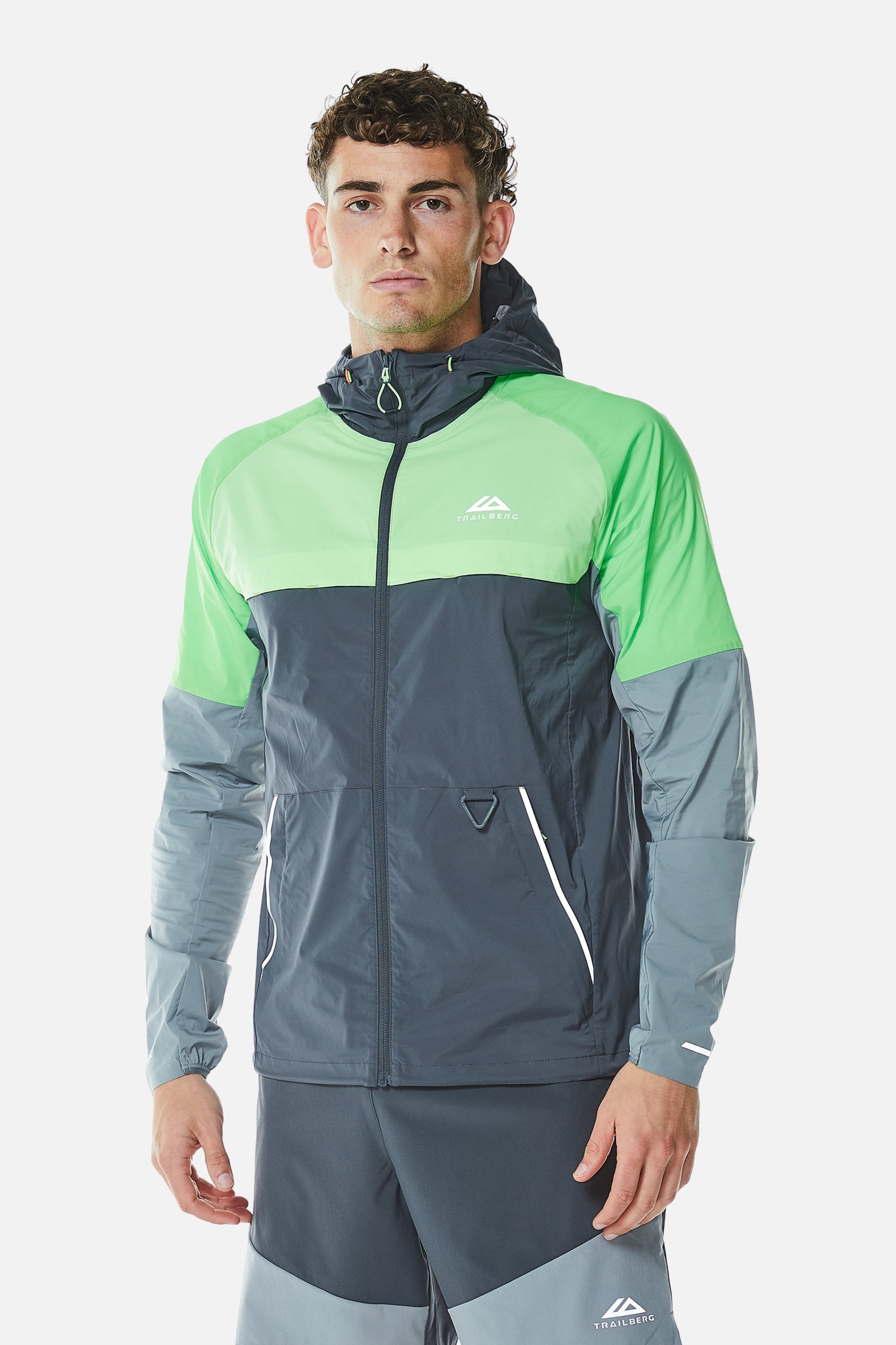 Surge Windbreaker - Iron Grey/Neon Lime/Vivid Green/Moon Grey