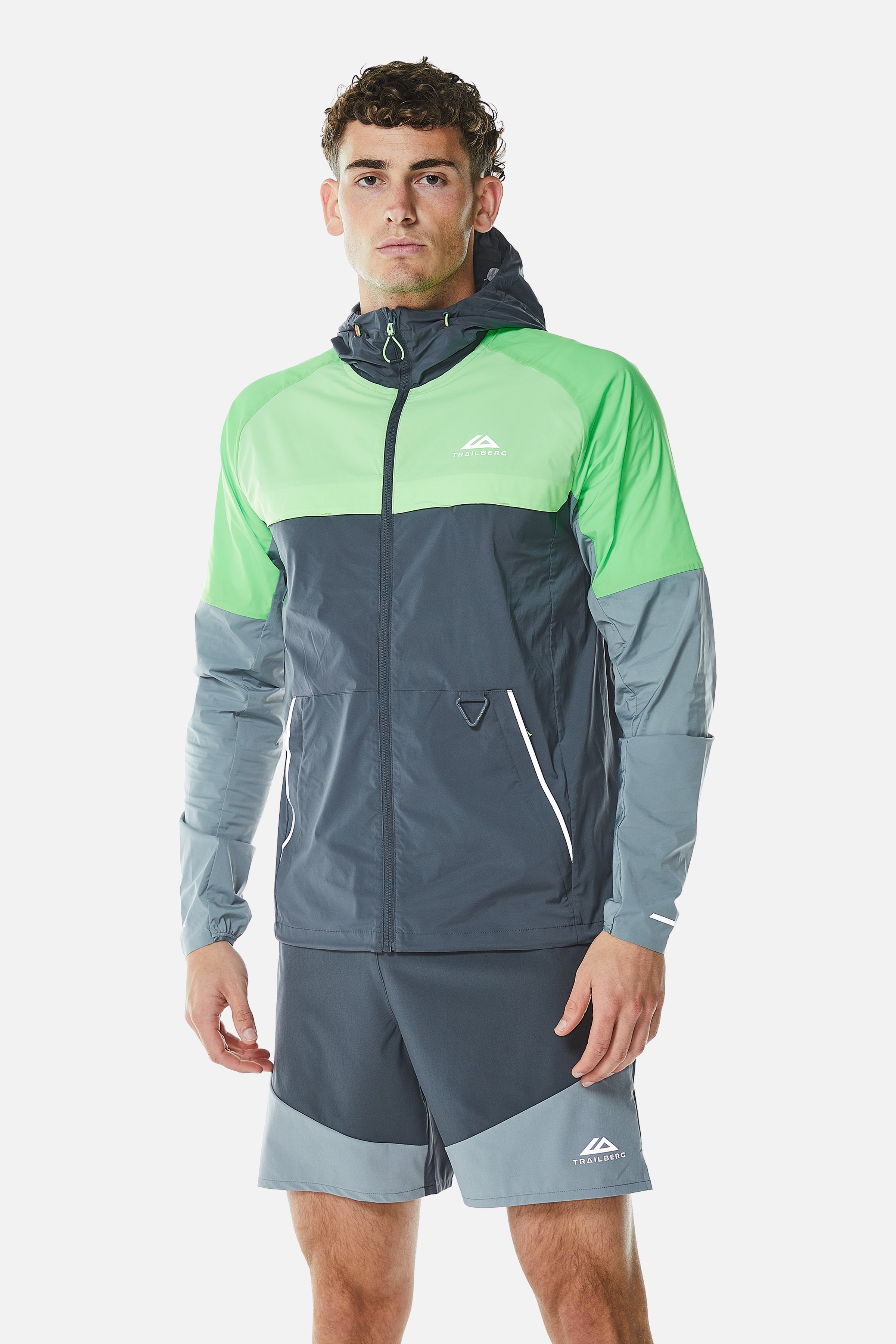 Surge Windbreaker - Iron Grey/Neon Lime/Vivid Green/Moon Grey