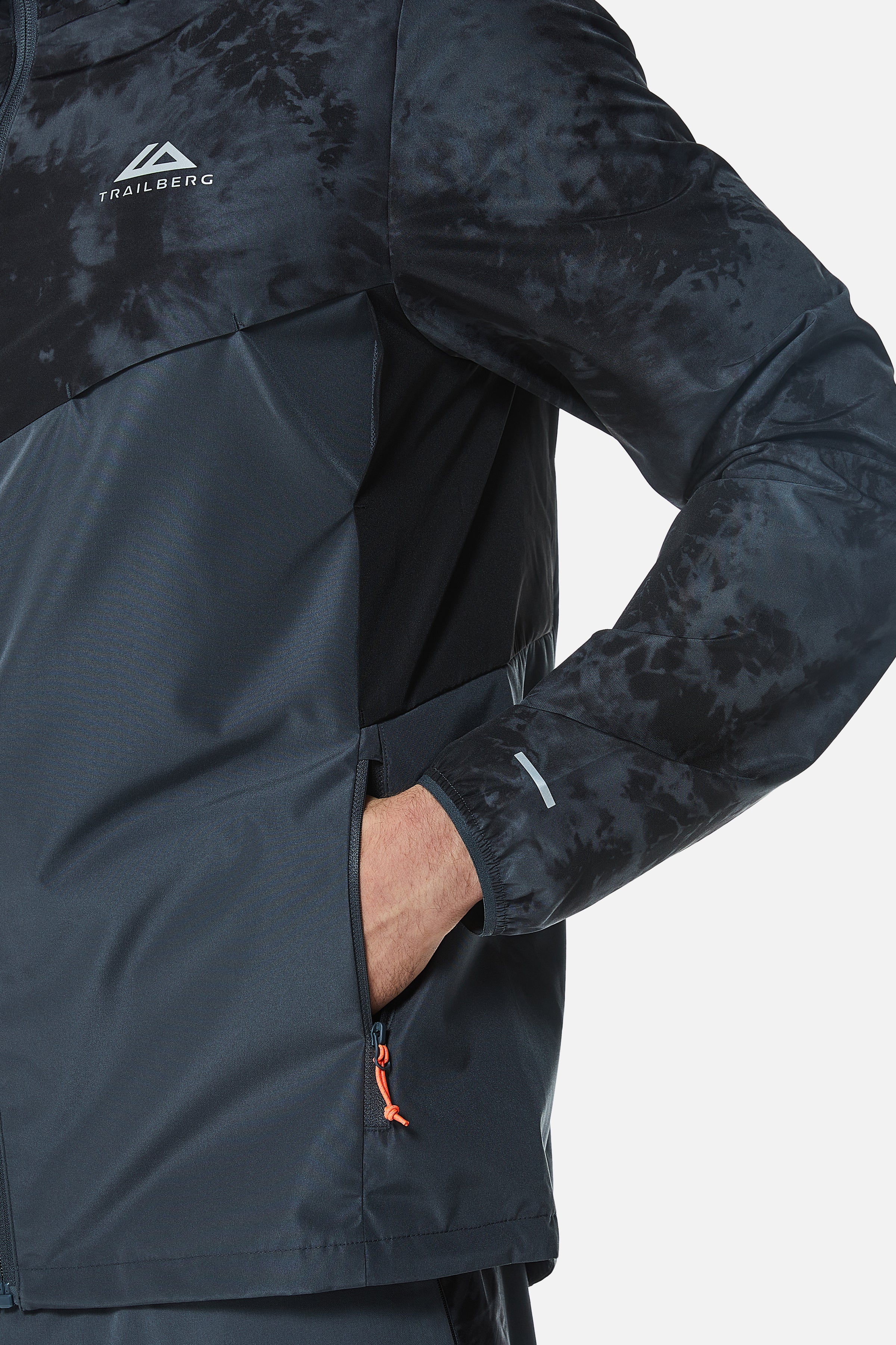 Tie Dye Windbreaker - Iron Grey/Black