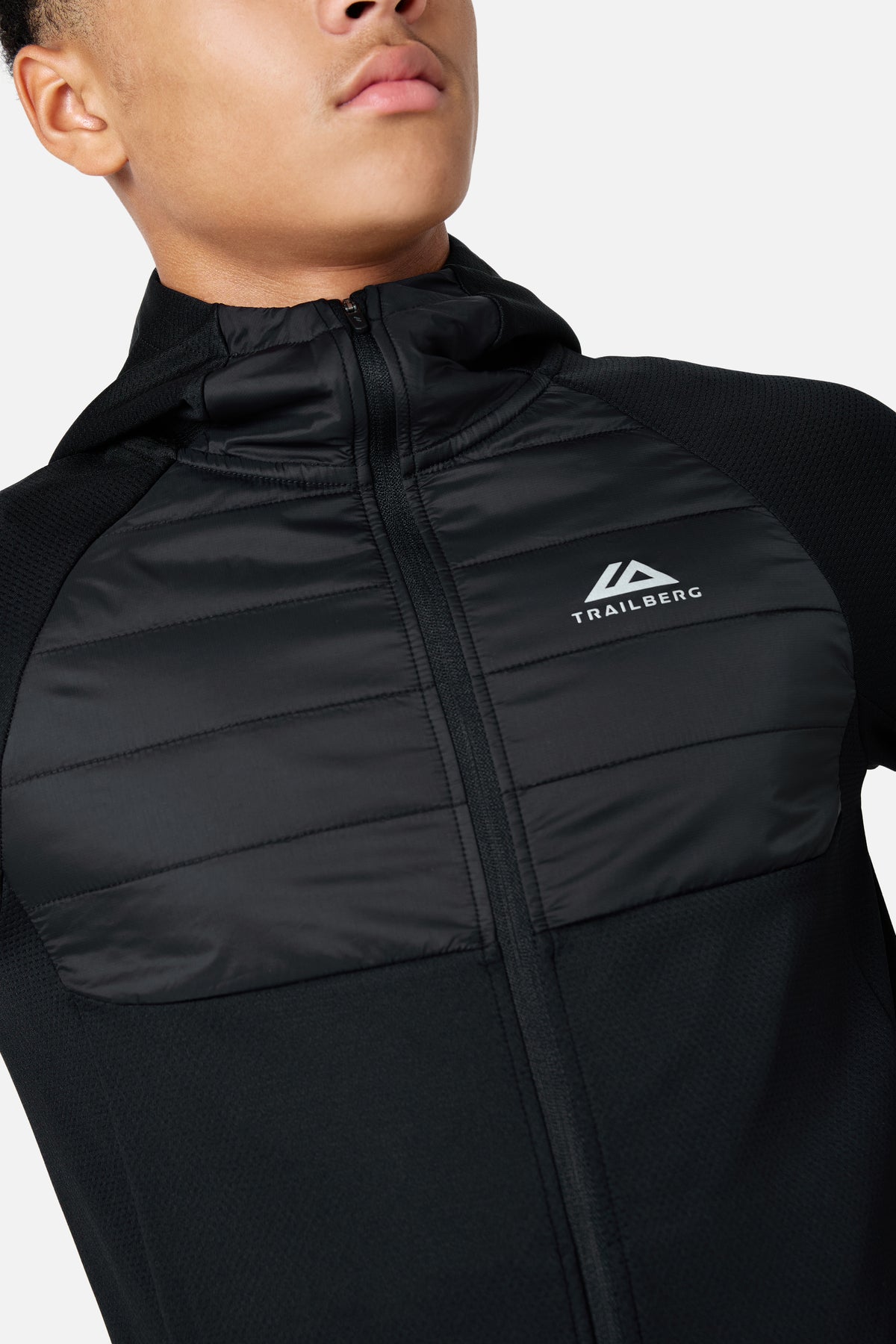Boys Sprintline Full Zip Hood - Black