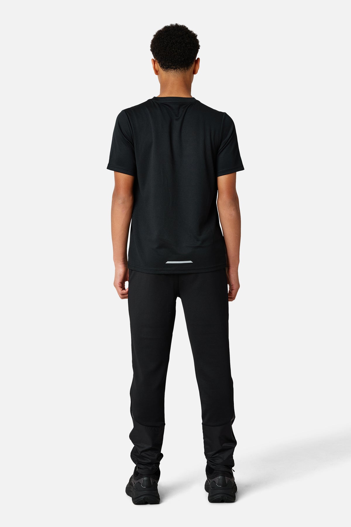 Boys Flex Tee - Black/ Blazing Red