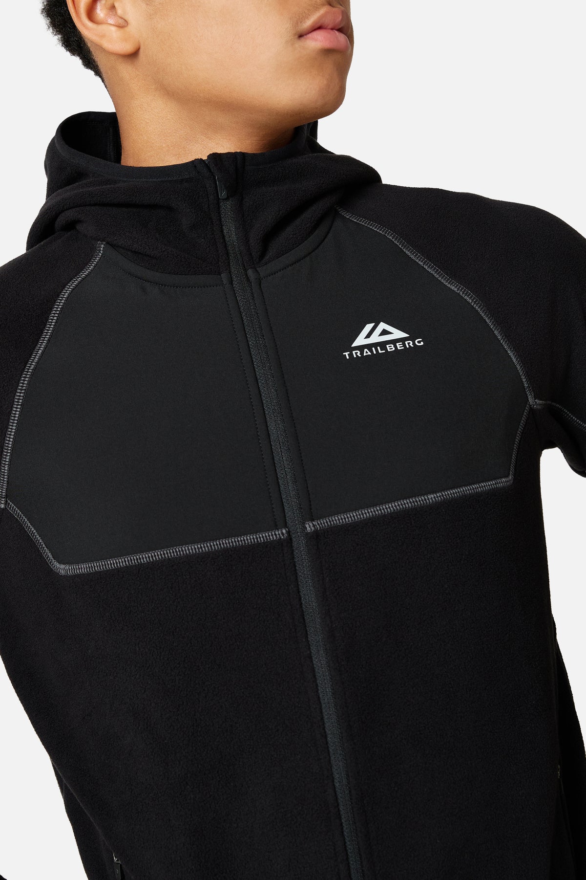 Boys Windcrest Microfleece Hood - Black