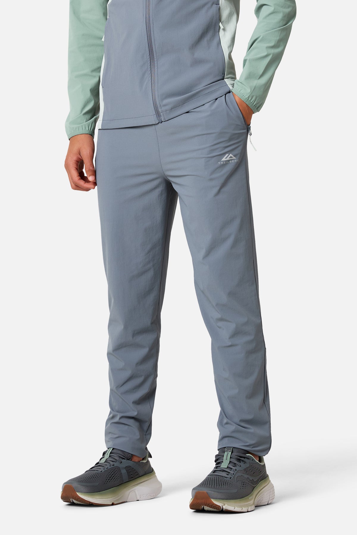 Boys Triathlon 4.0 Pant - Ash Grey/ Willow Green