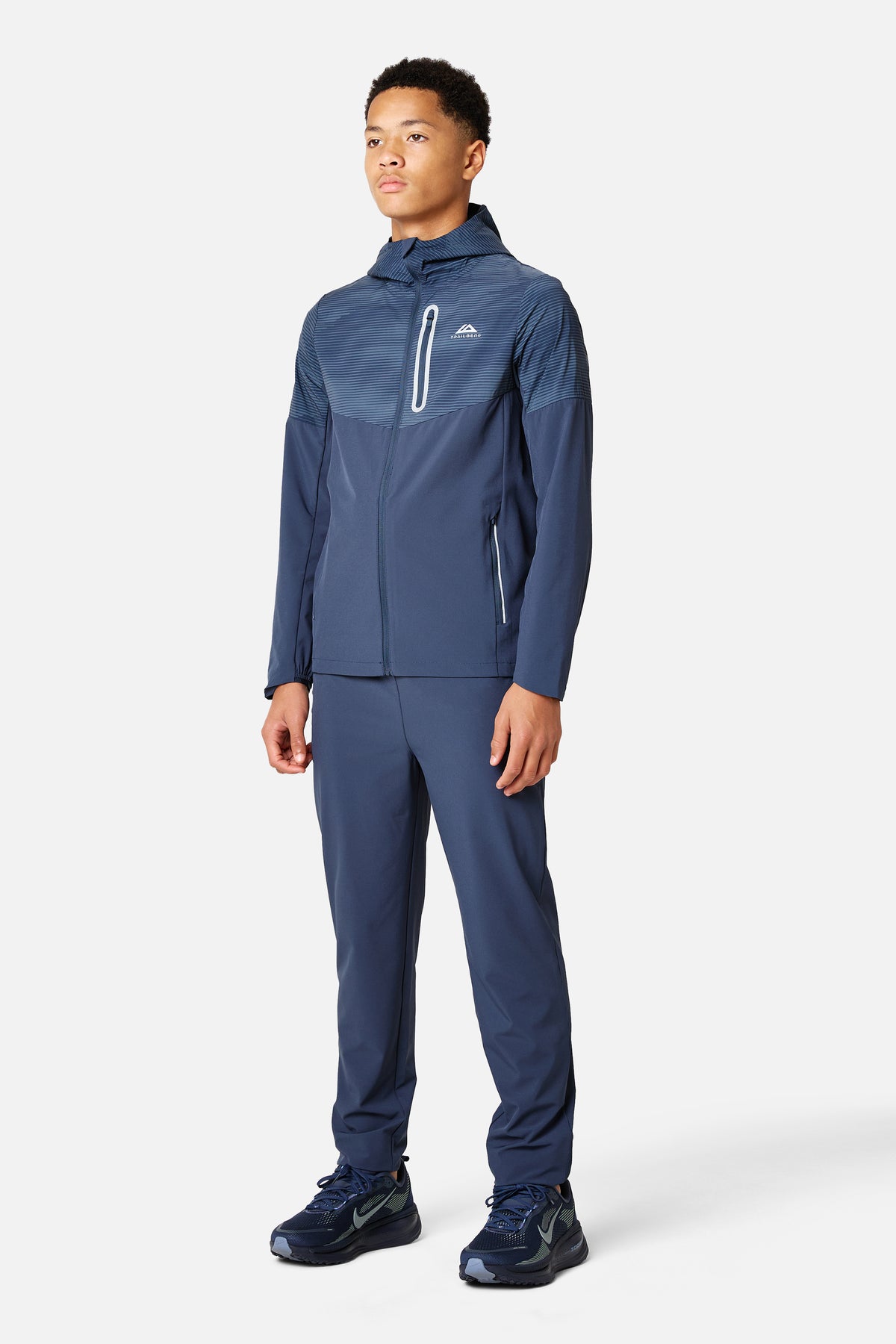 Boys Geo Hood - Storm Blue/ Storm Grey