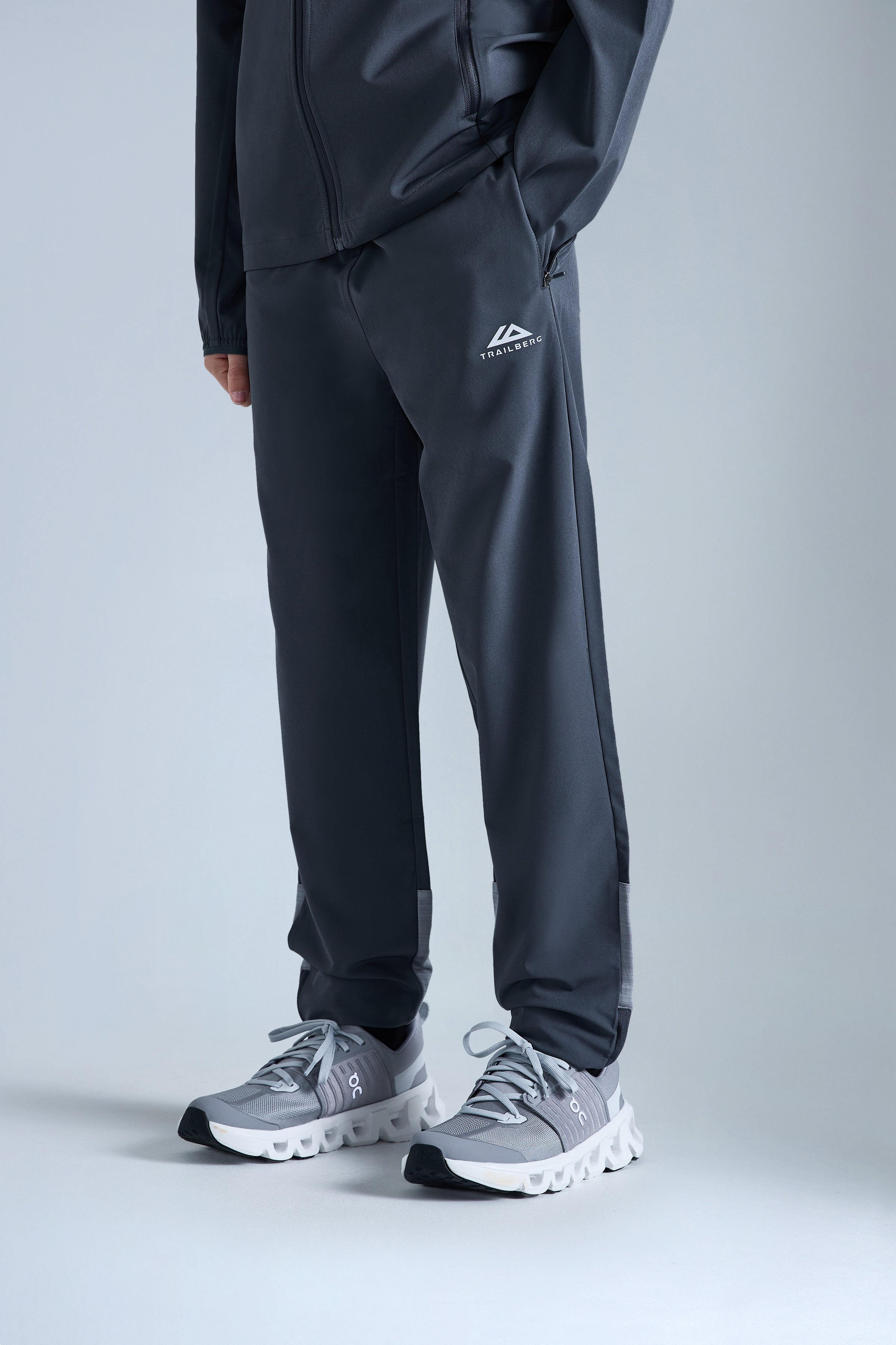 Boys Cloud 2.0 Woven Tracksuit - Iron Grey/Moon Grey