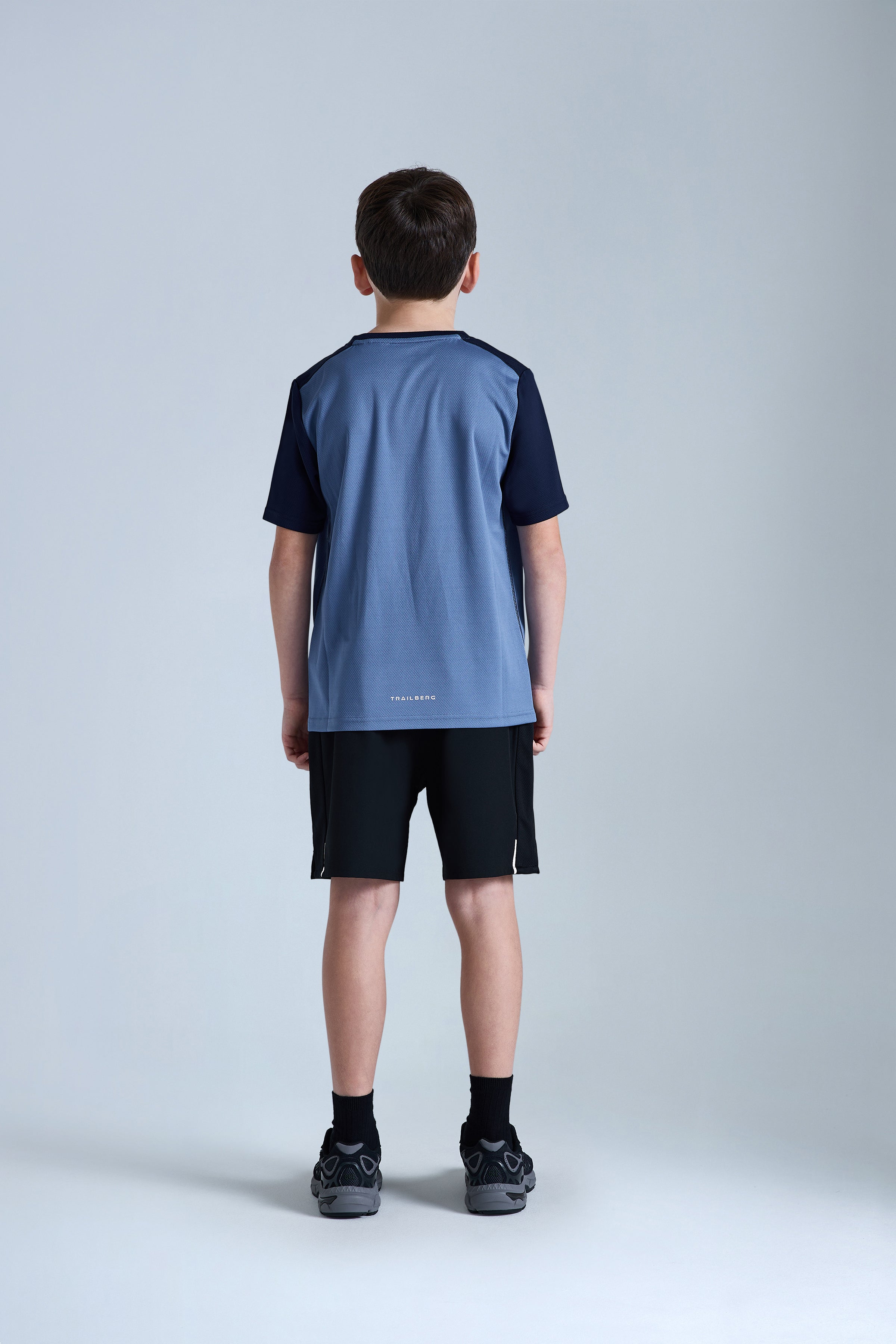 Boys Essentials Tee - Blue Essence/Navy Blue