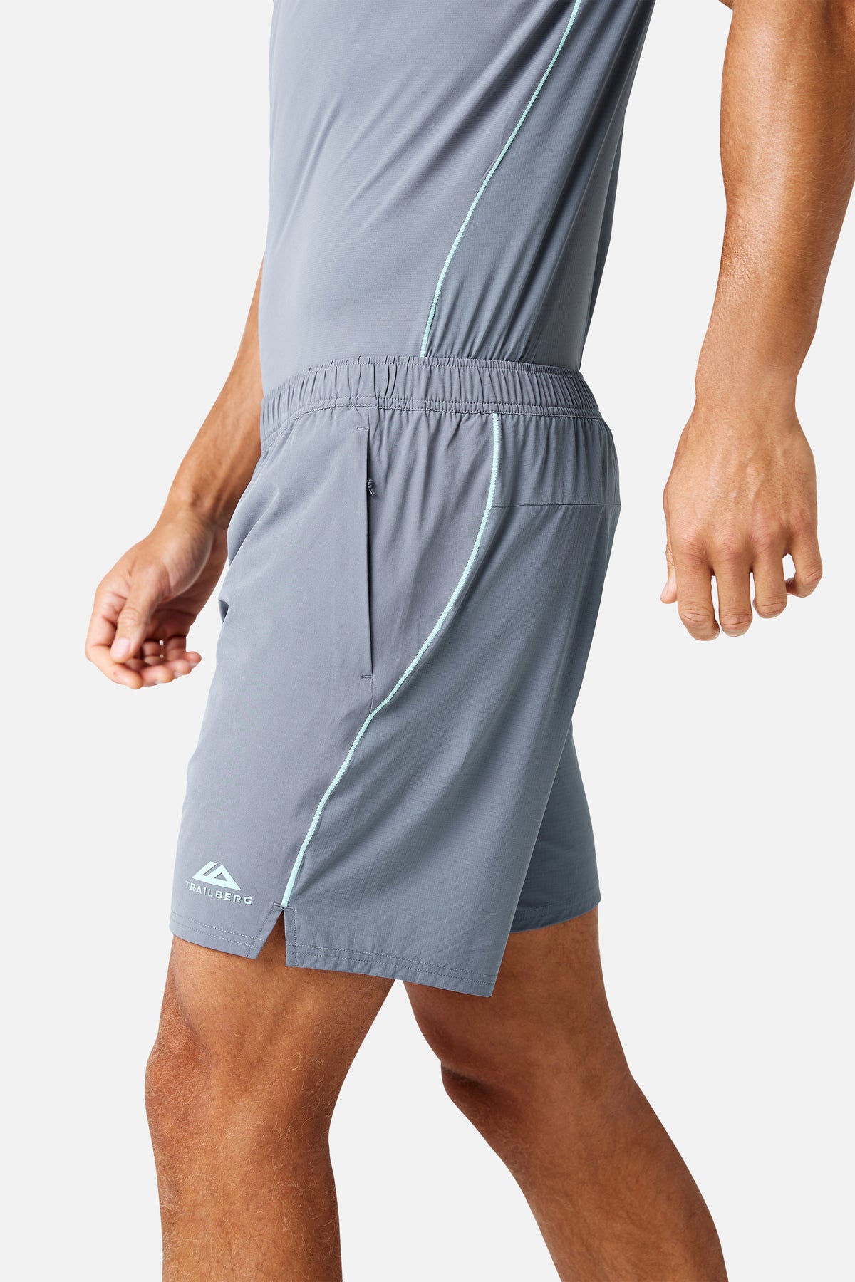 Momentum Short - Ash Grey/ Celeste