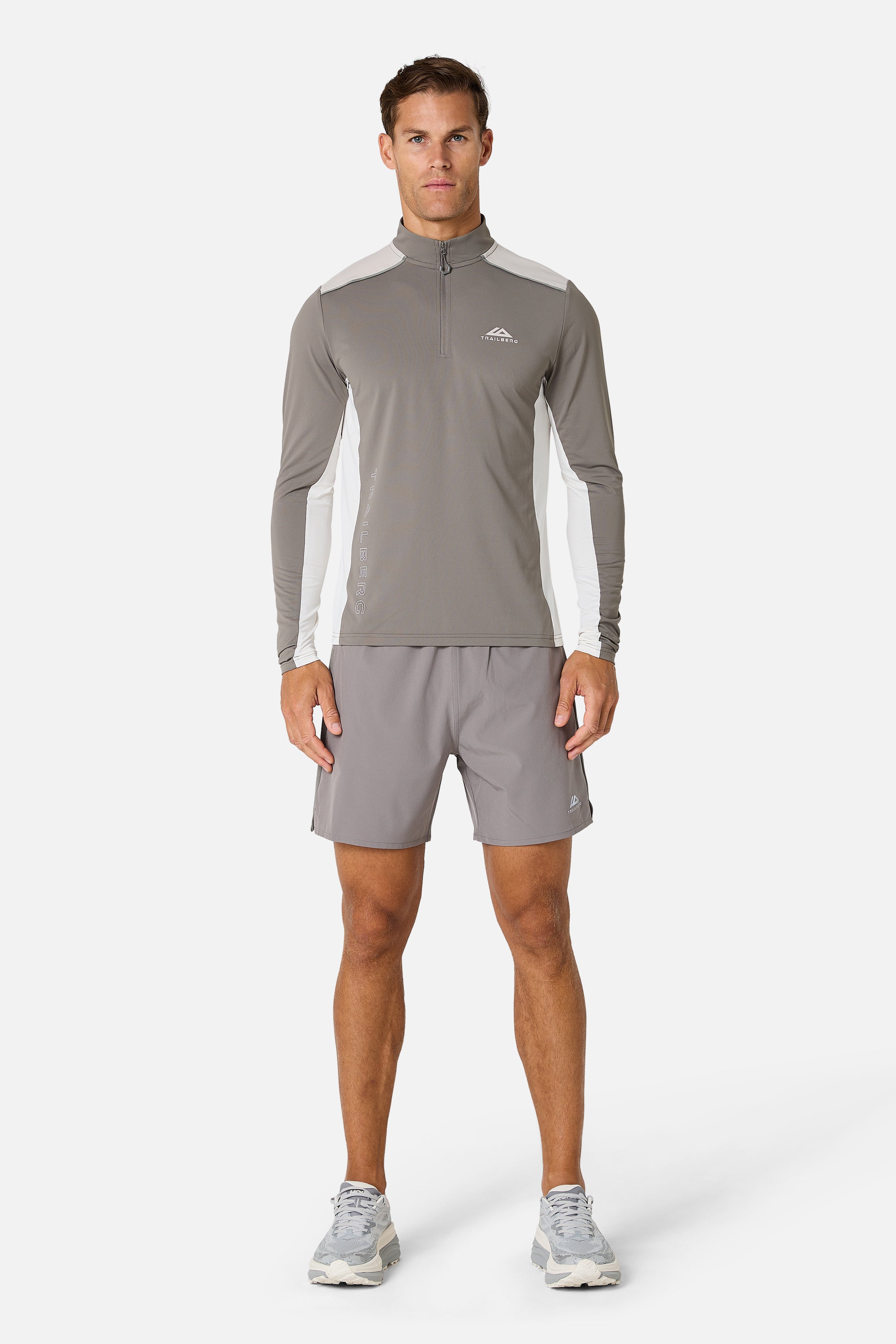 Triathlon Ultra Essentials 1/4 Zip Twinset - Mocha/Pebble Stone/Frosted Ridge