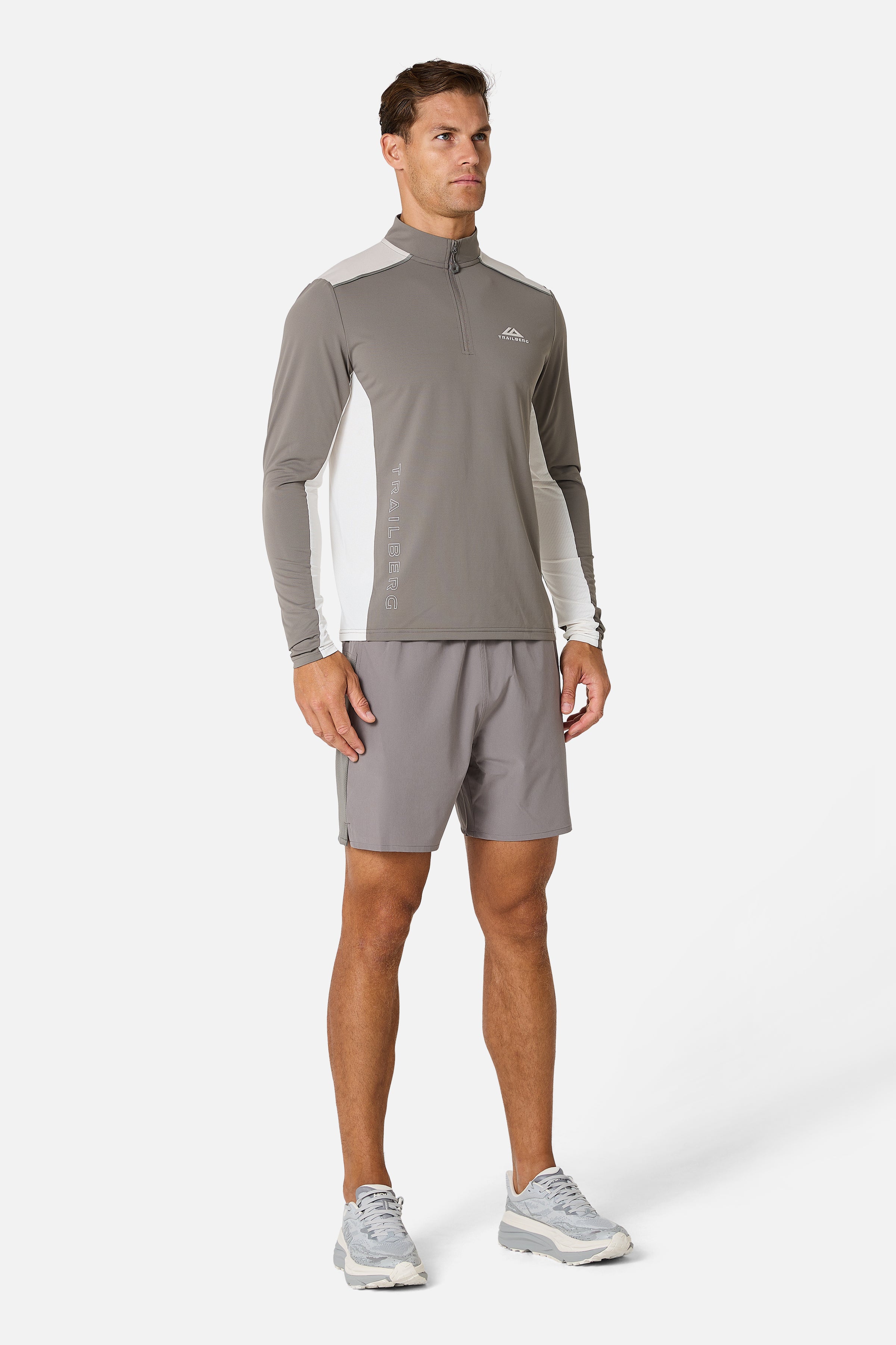 Triathlon Ultra Essentials 1/4 Zip Twinset - Mocha/Pebble Stone/Frosted Ridge