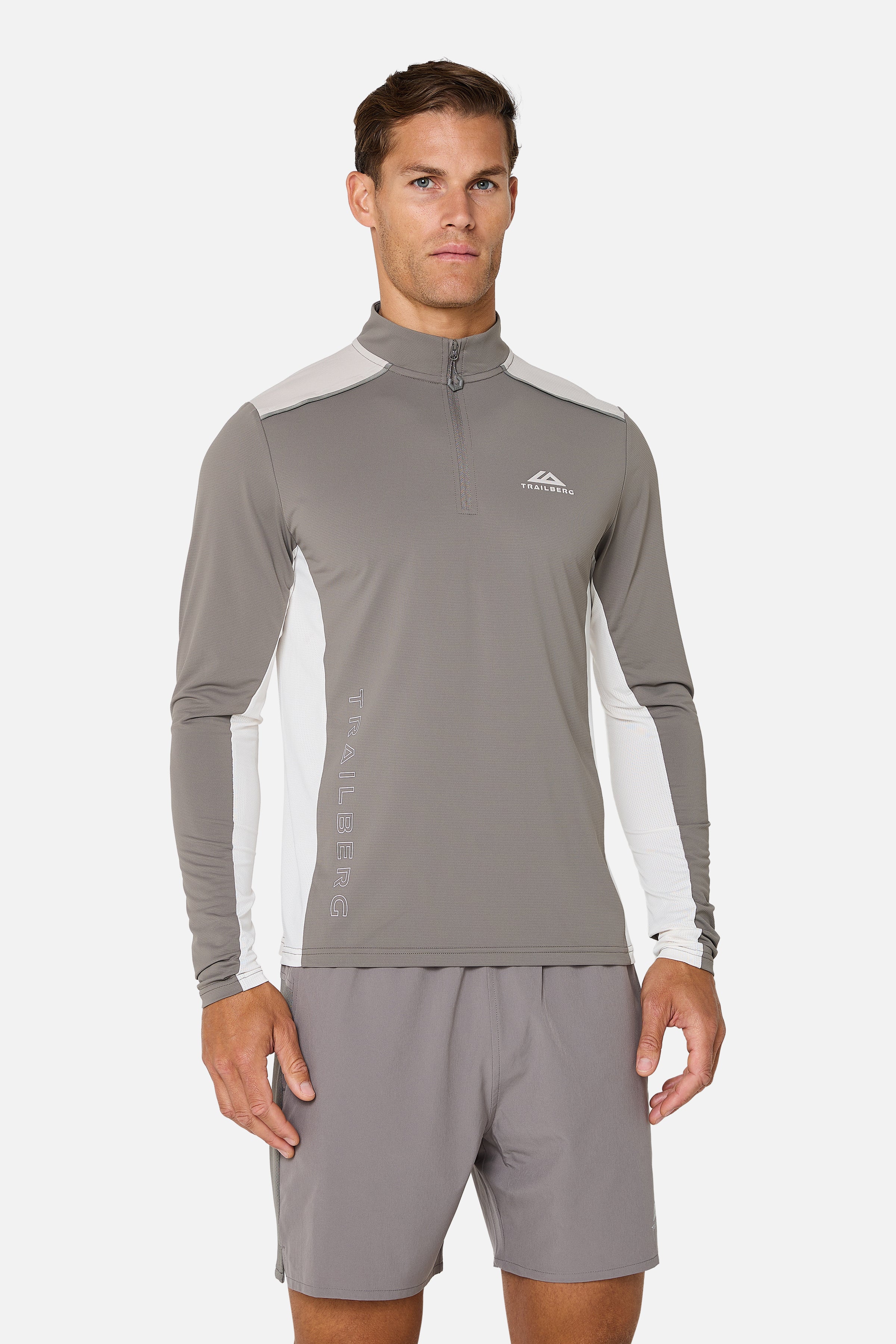 Triathlon Ultra 1/4 Zip - Mocha/Pebble Stone/Frosted Ridge