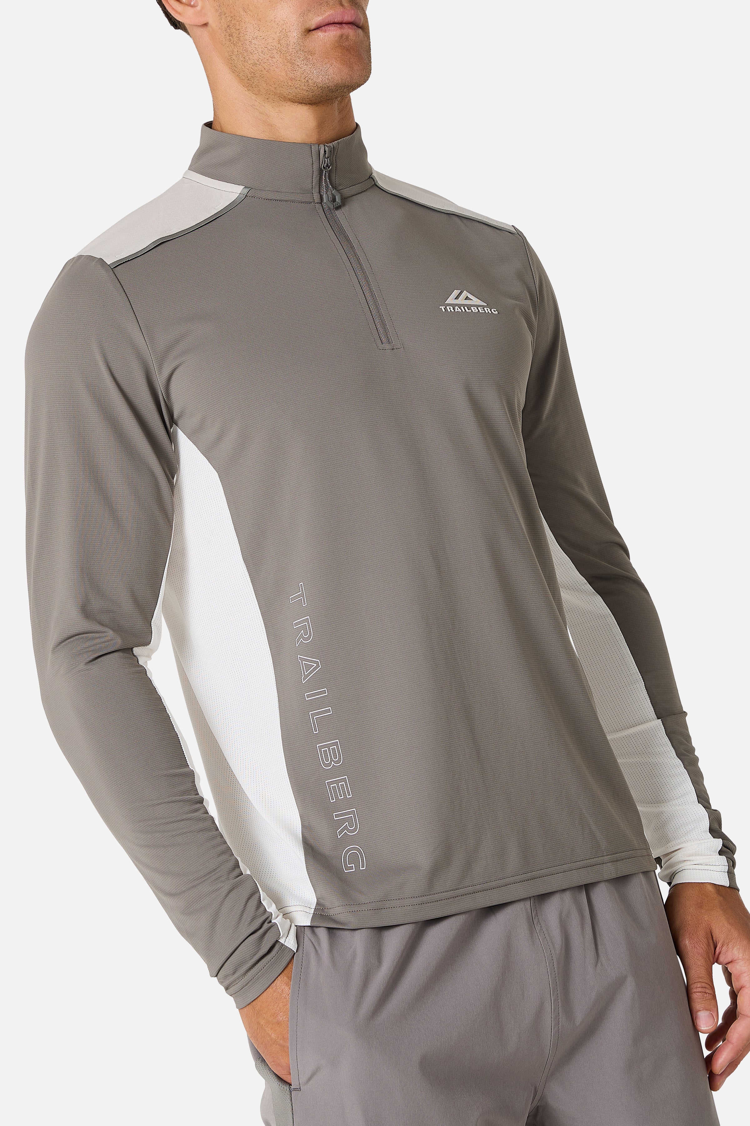 Triathlon Ultra 1/4 Zip - Mocha/Pebble Stone/Frosted Ridge