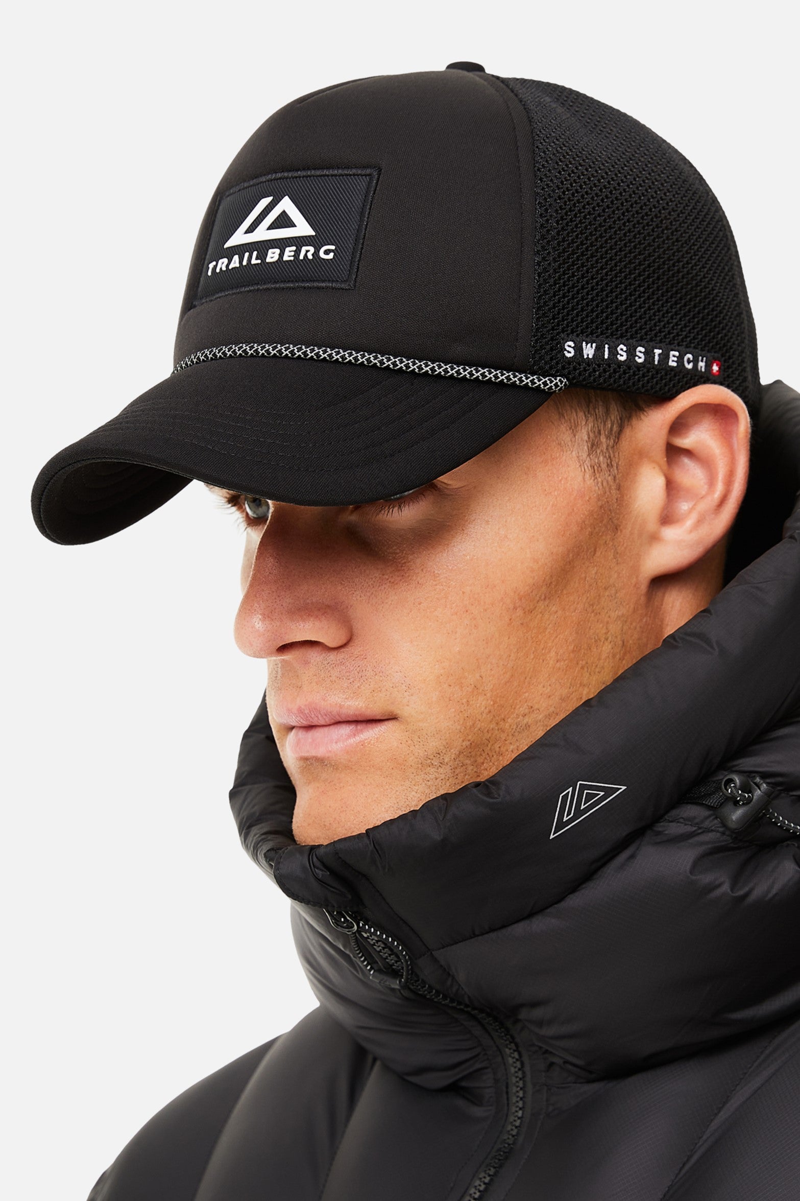 Tasman 5 Panel Trucker Cap - Black