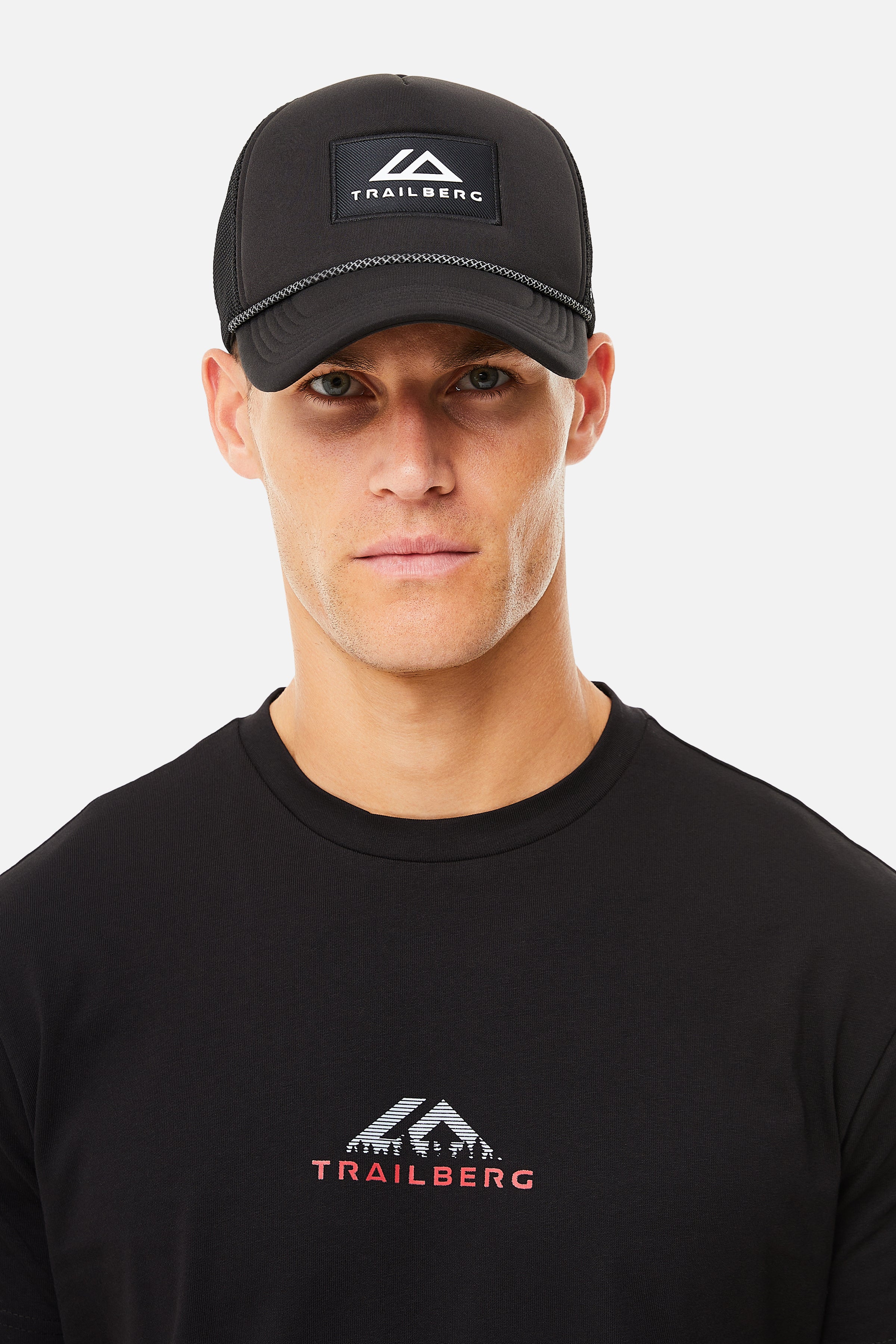 Tasman 5 Panel Trucker Cap - Black