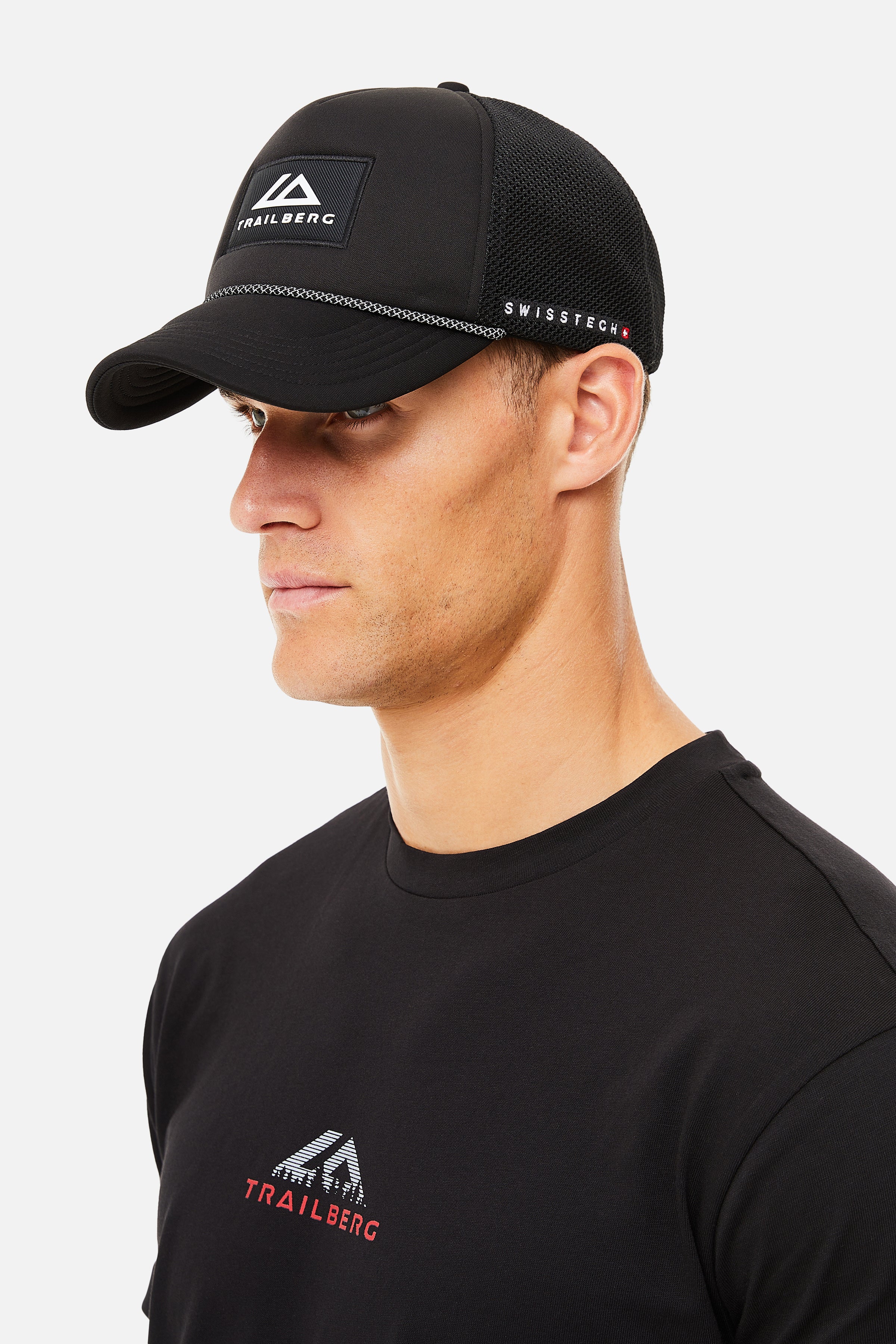 Tasman 5 Panel Trucker Cap - Black