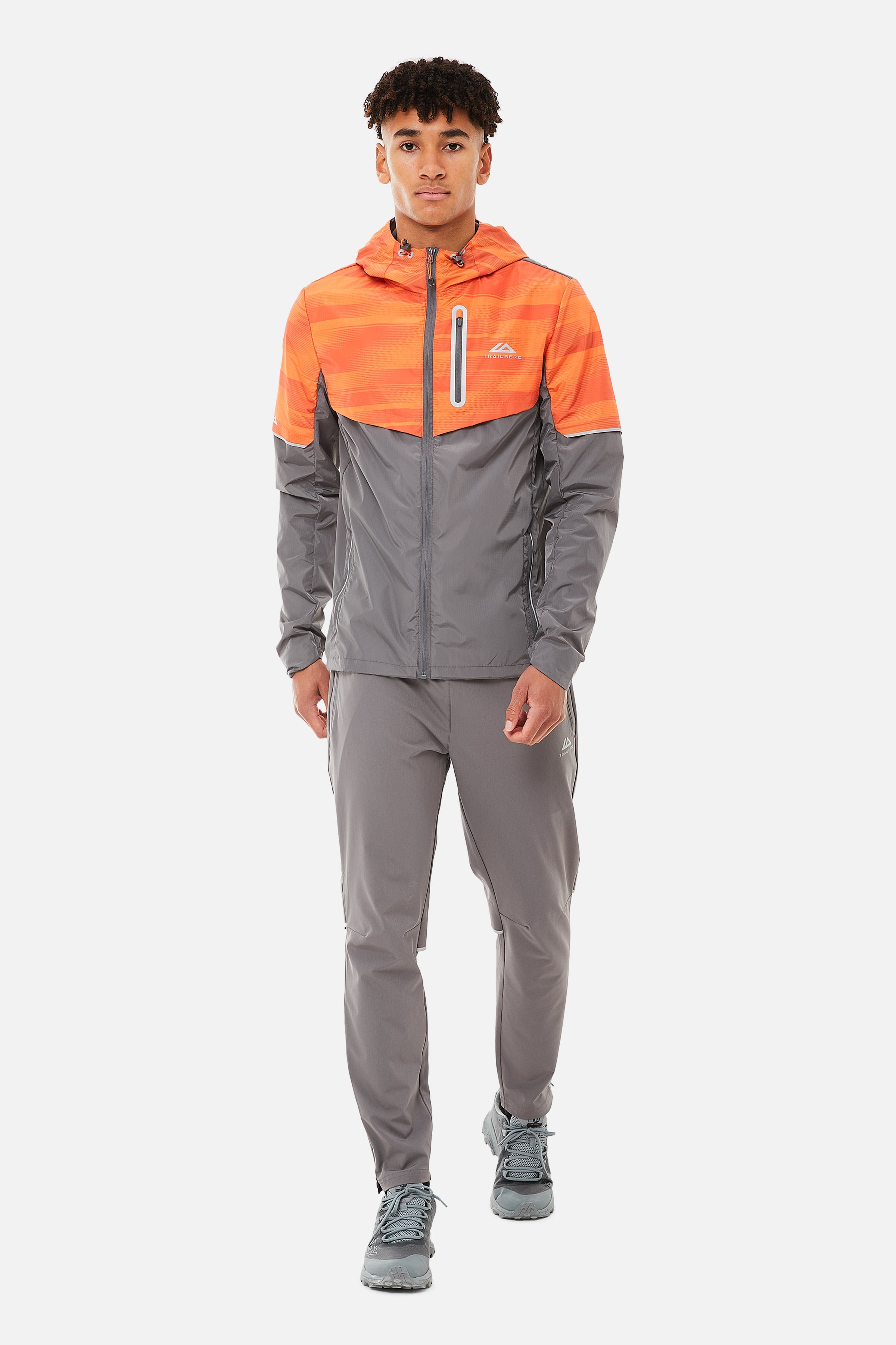 Dimension Windbreaker - Orange/Grey