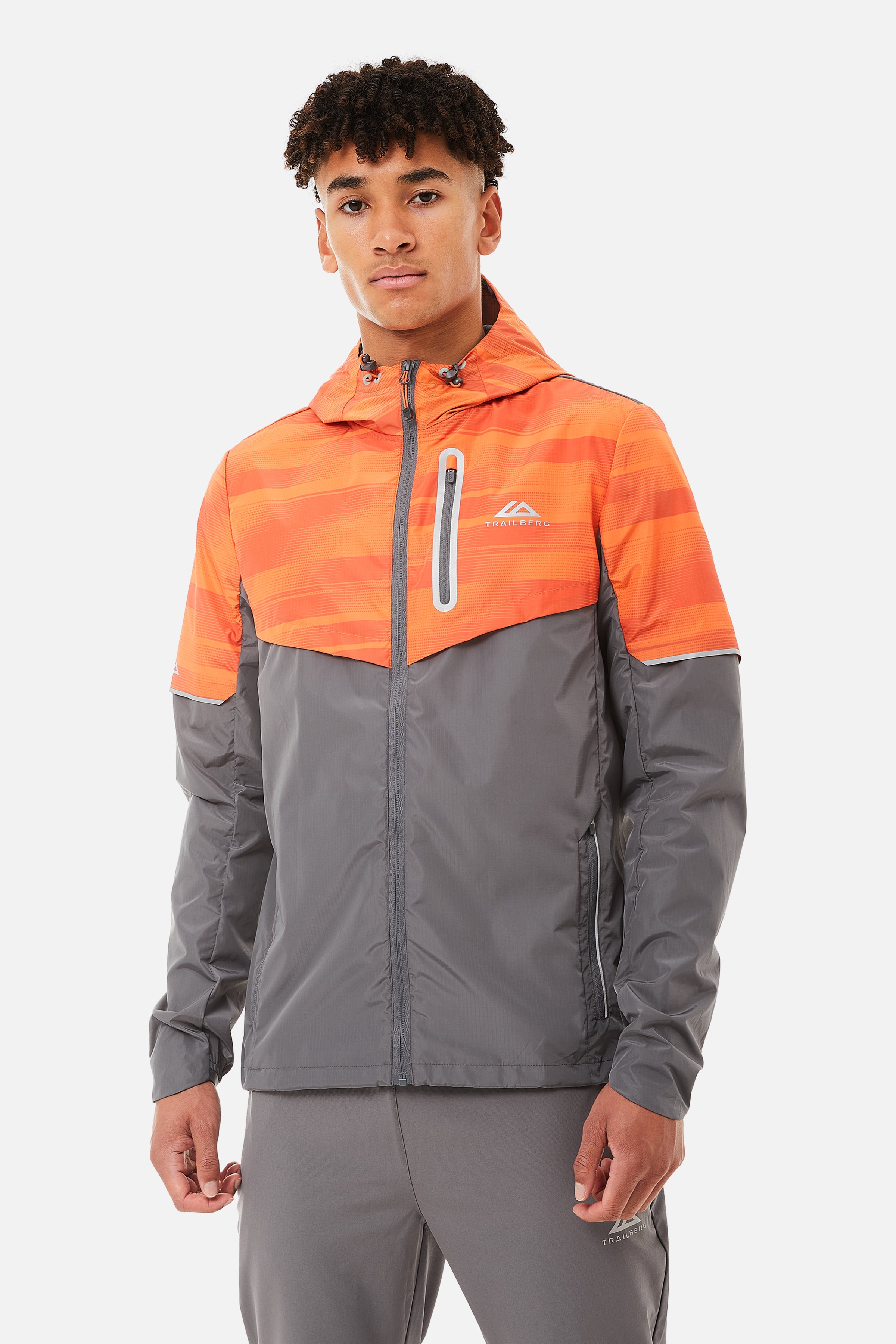 Dimension Windbreaker - Orange/Grey