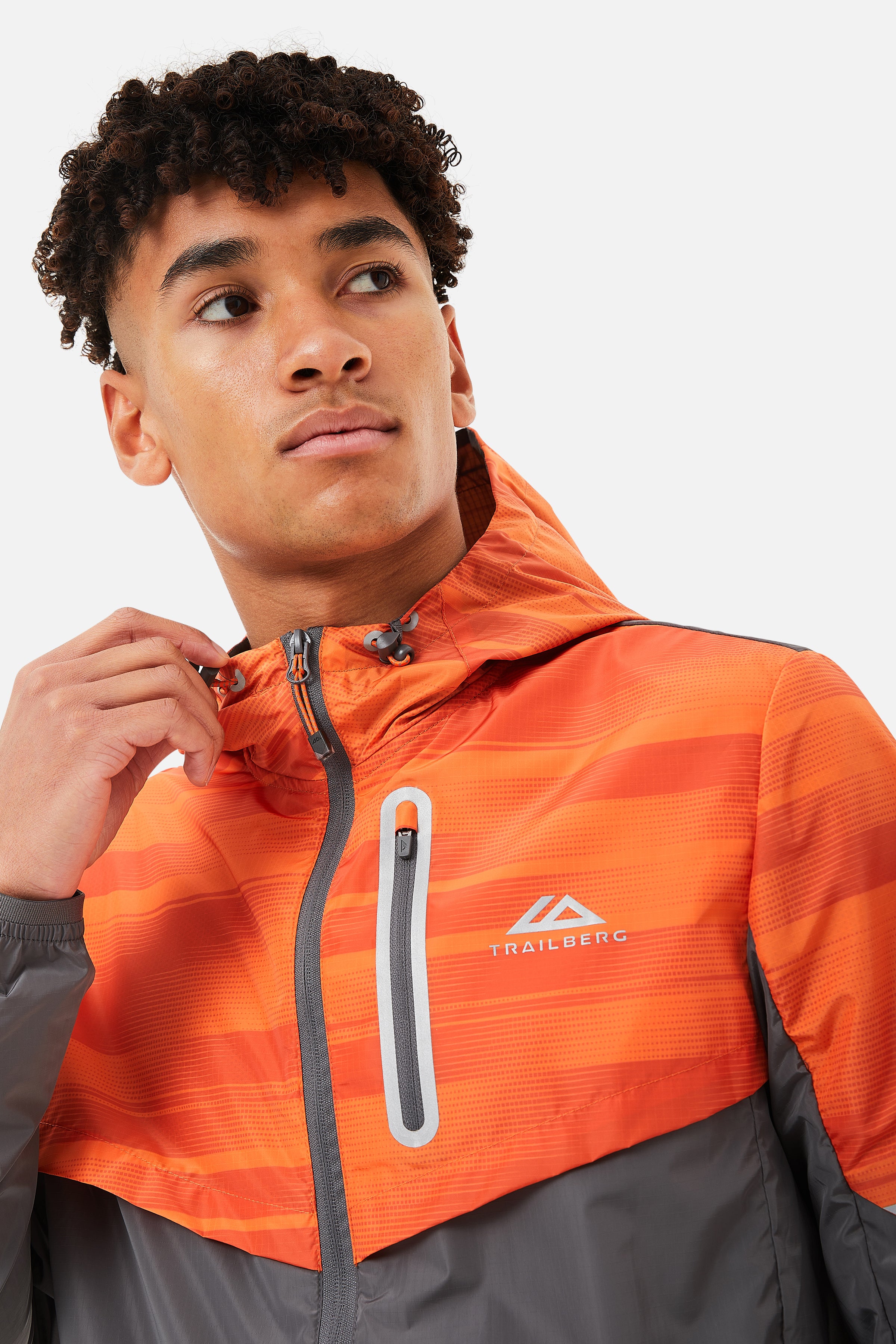 Dimension Windbreaker - Orange/Grey