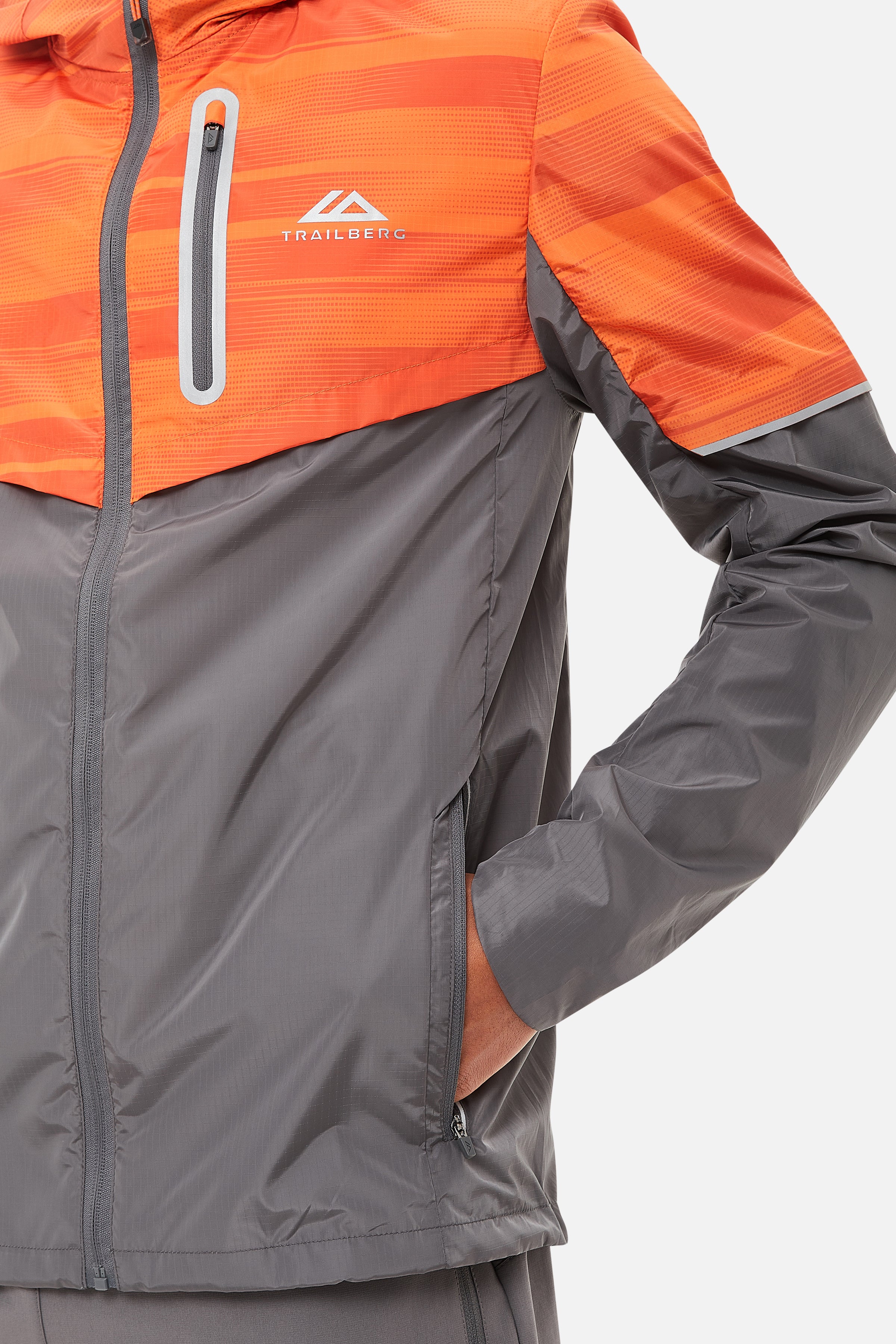 Dimension Windbreaker - Orange/Grey