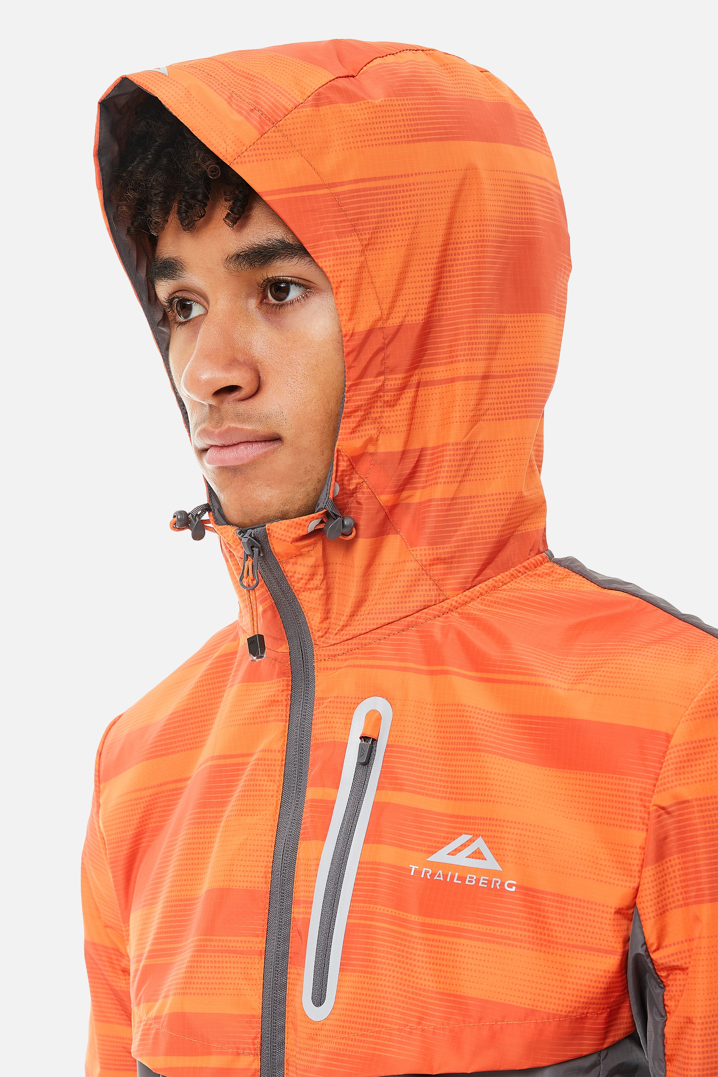Dimension Windbreaker - Orange/Grey
