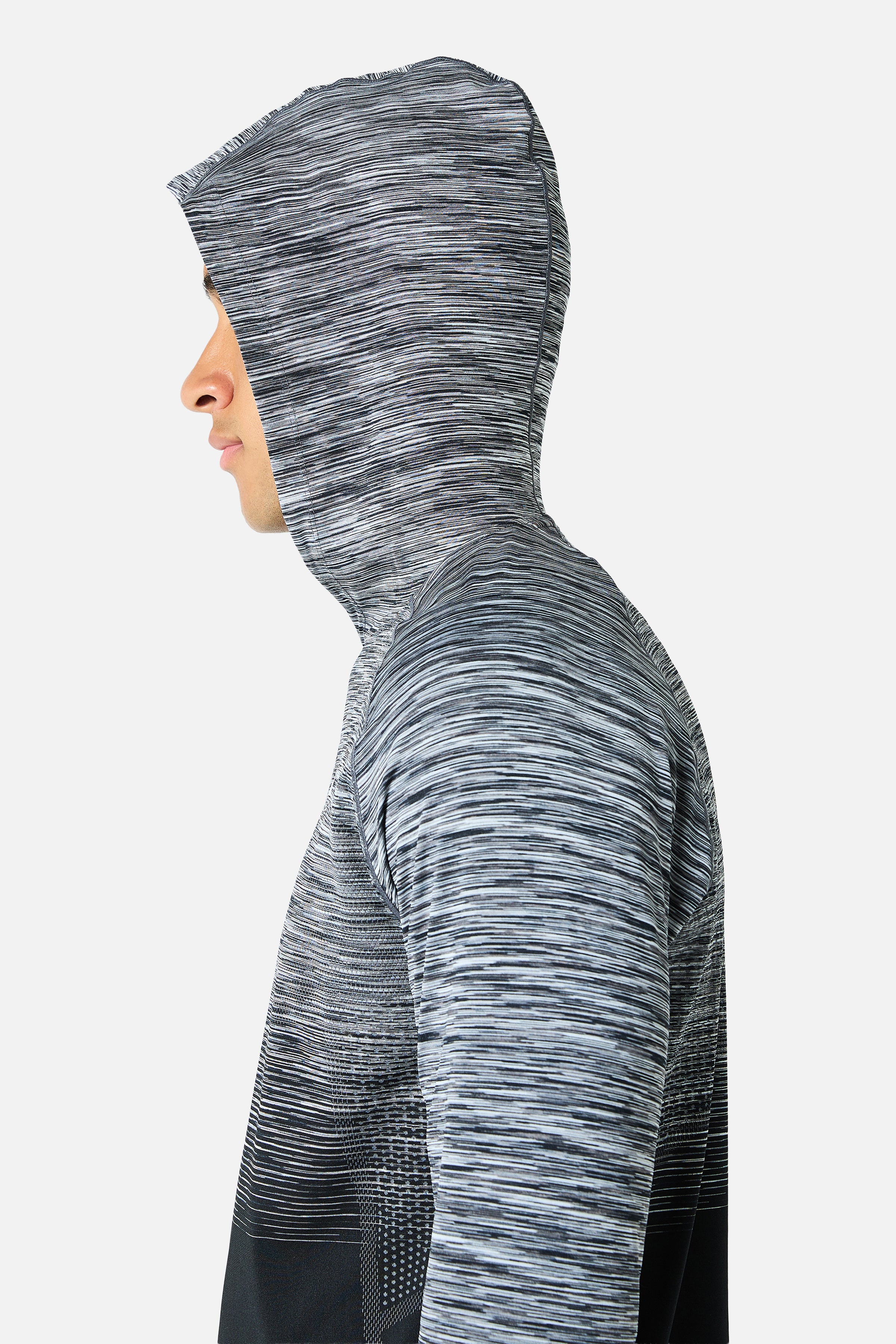 Arc Seamless Hood Twinset - Black/Moon Grey