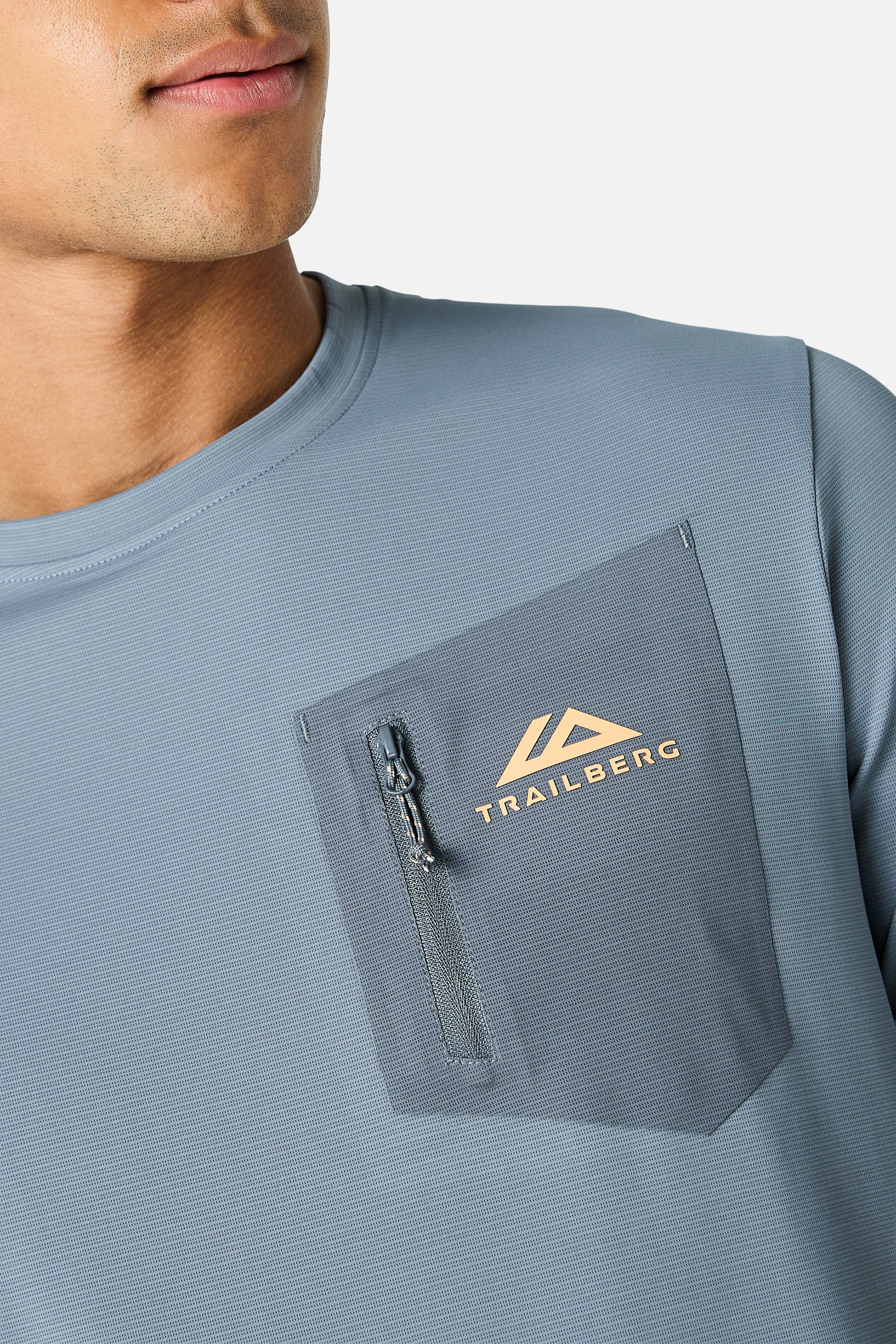 Oberland Cargo Tee - Ash Grey/Graphite Grey/Melon Sorbet
