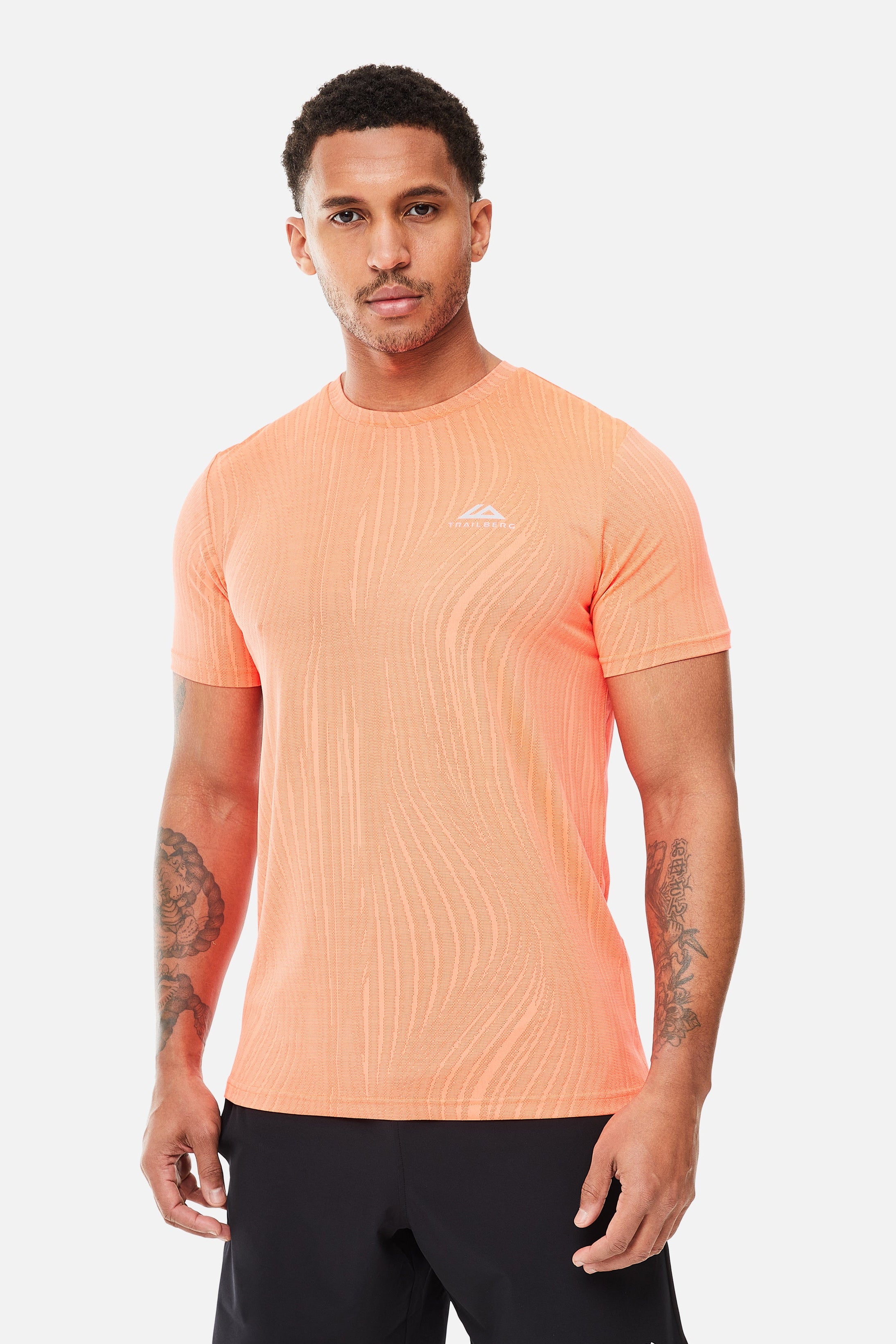 Vertex Jacquard Tee - Sunset Glow/Electric Fuschia