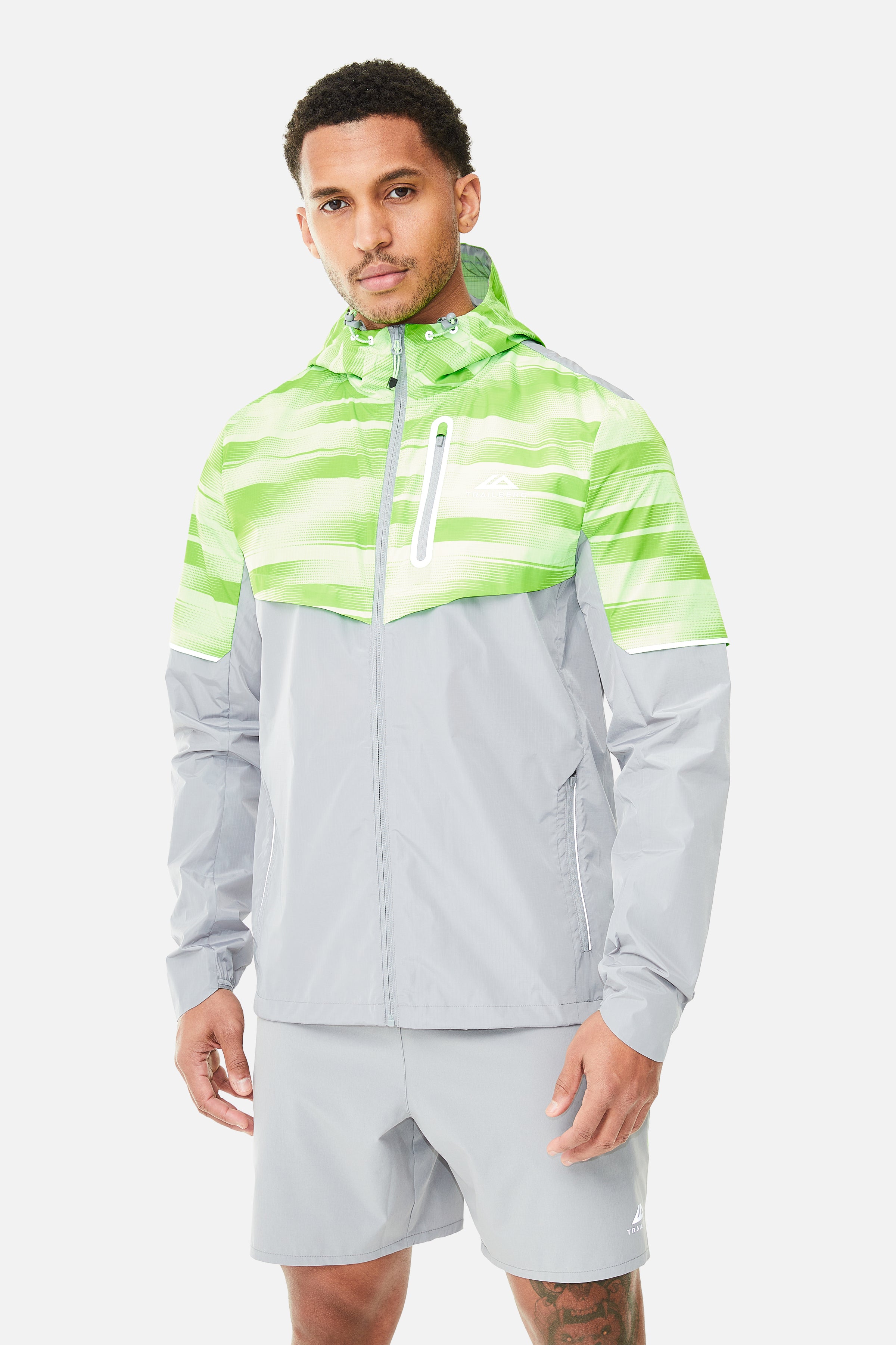 Dimension 2.0 Windbreaker - Moon Grey/Neon Lime/Vivid Green