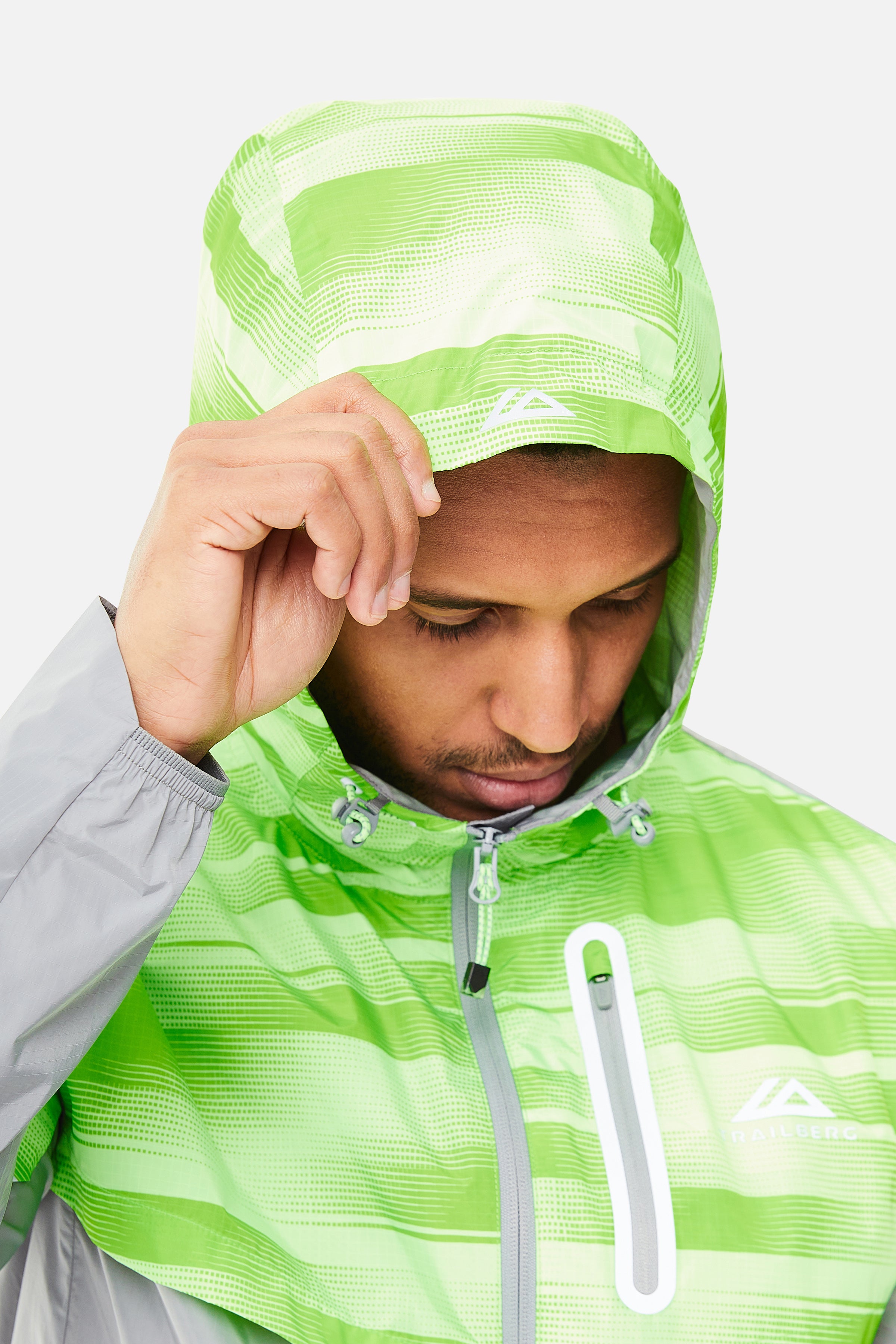 Dimension 2.0 Windbreaker - Moon Grey/Neon Lime/Vivid Green