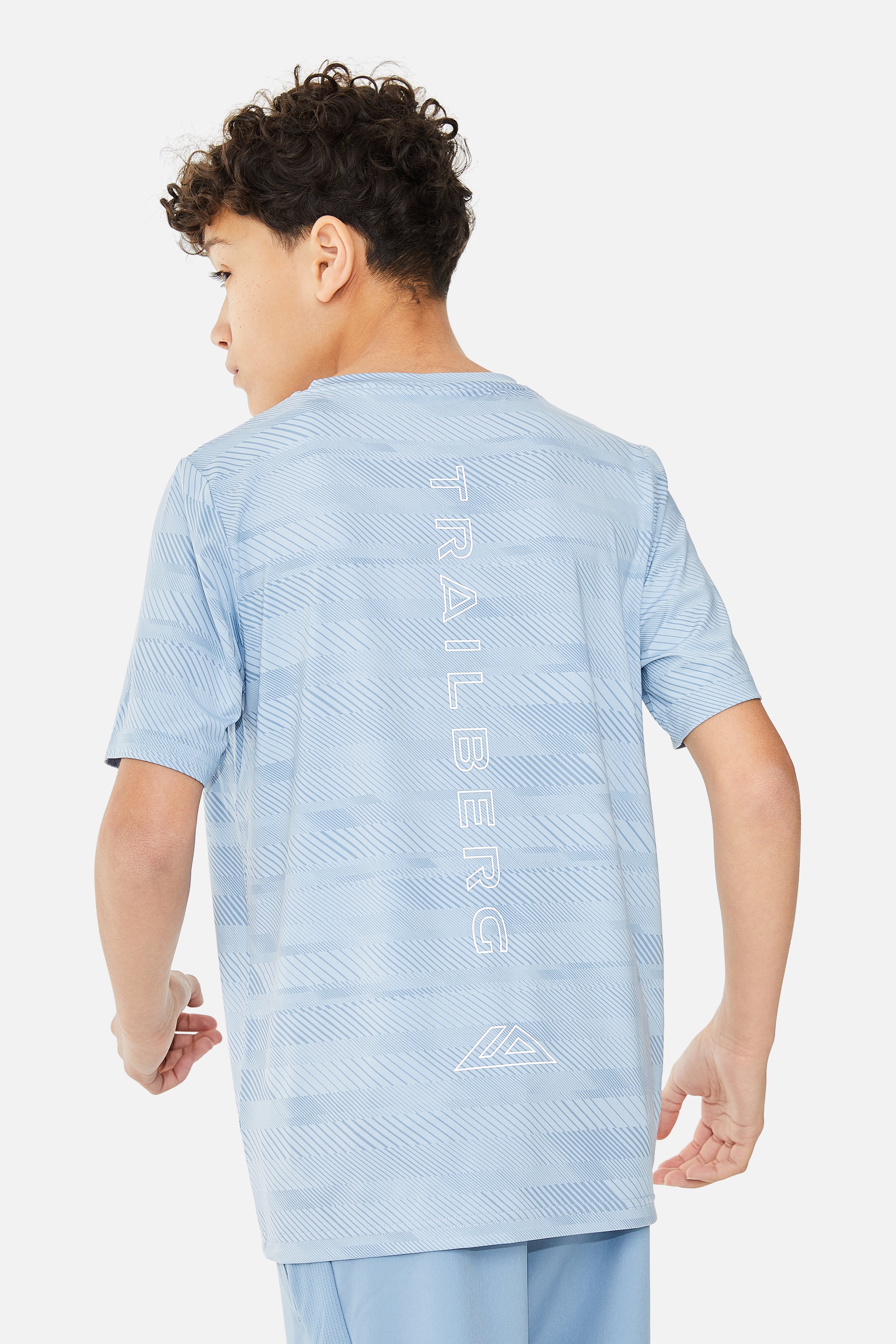 Boys Racer AOP Tee - Blue Frost/Washed Indigo