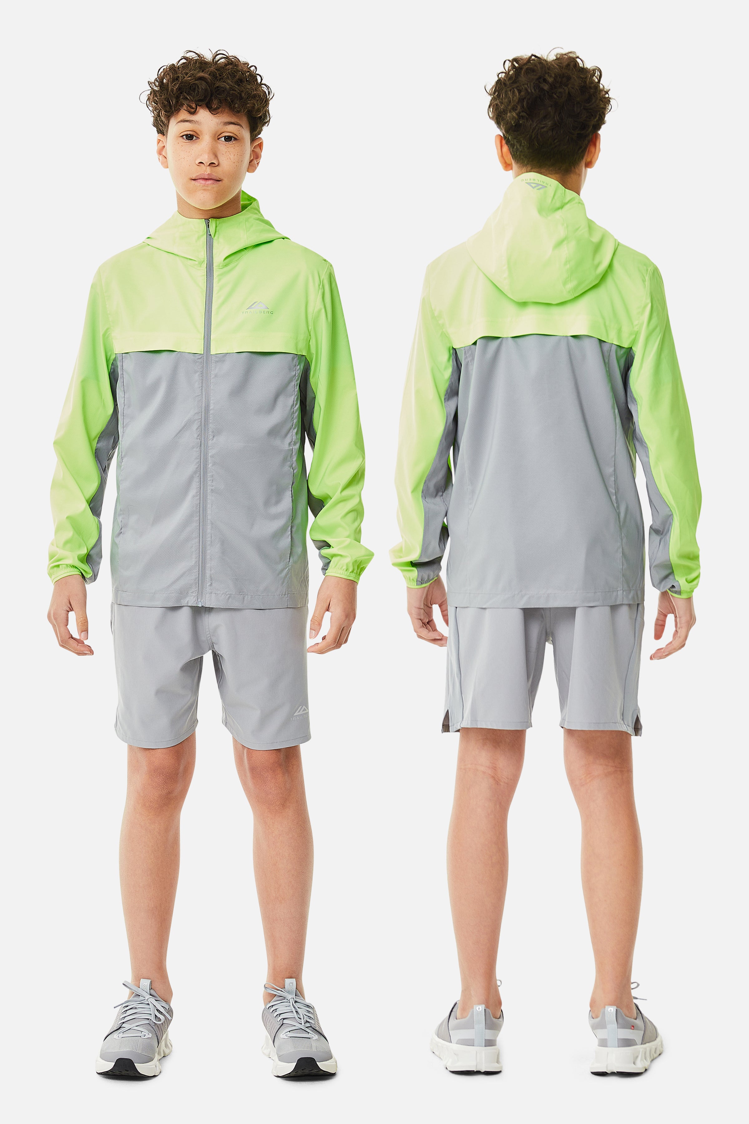 Boys Mentum Essentials Windset - Neon Lime/Moon Grey